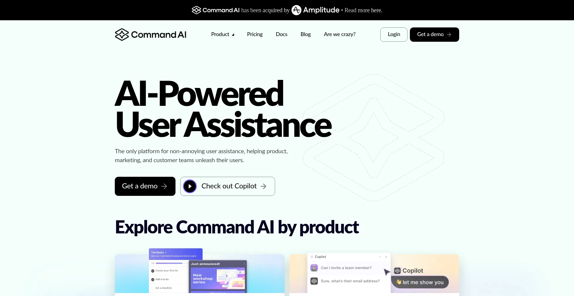 Website screenshot of Command.ai