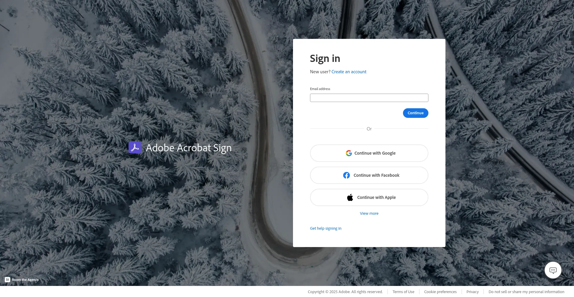 Website screenshot of Compensarfirmaelectronica.na2.adobesign.com