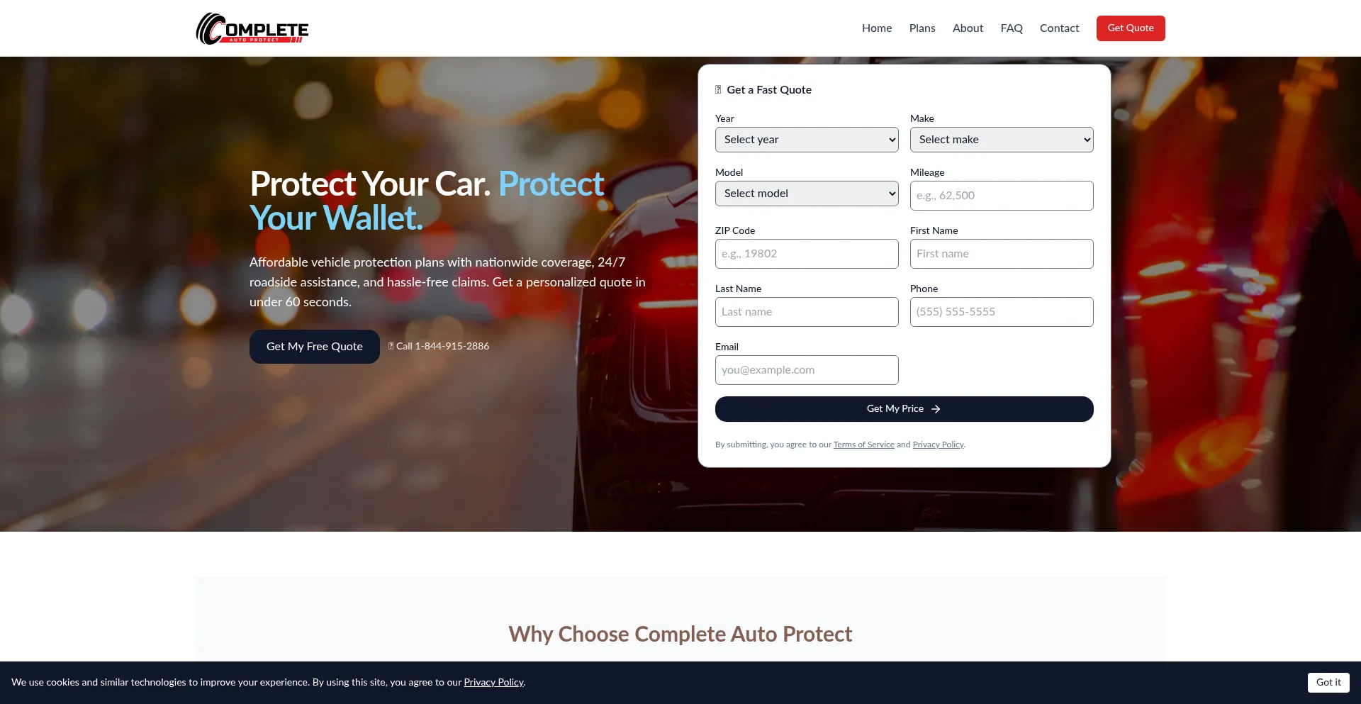 ¿És Seguro y Confiable Completeautoprotect.com?
