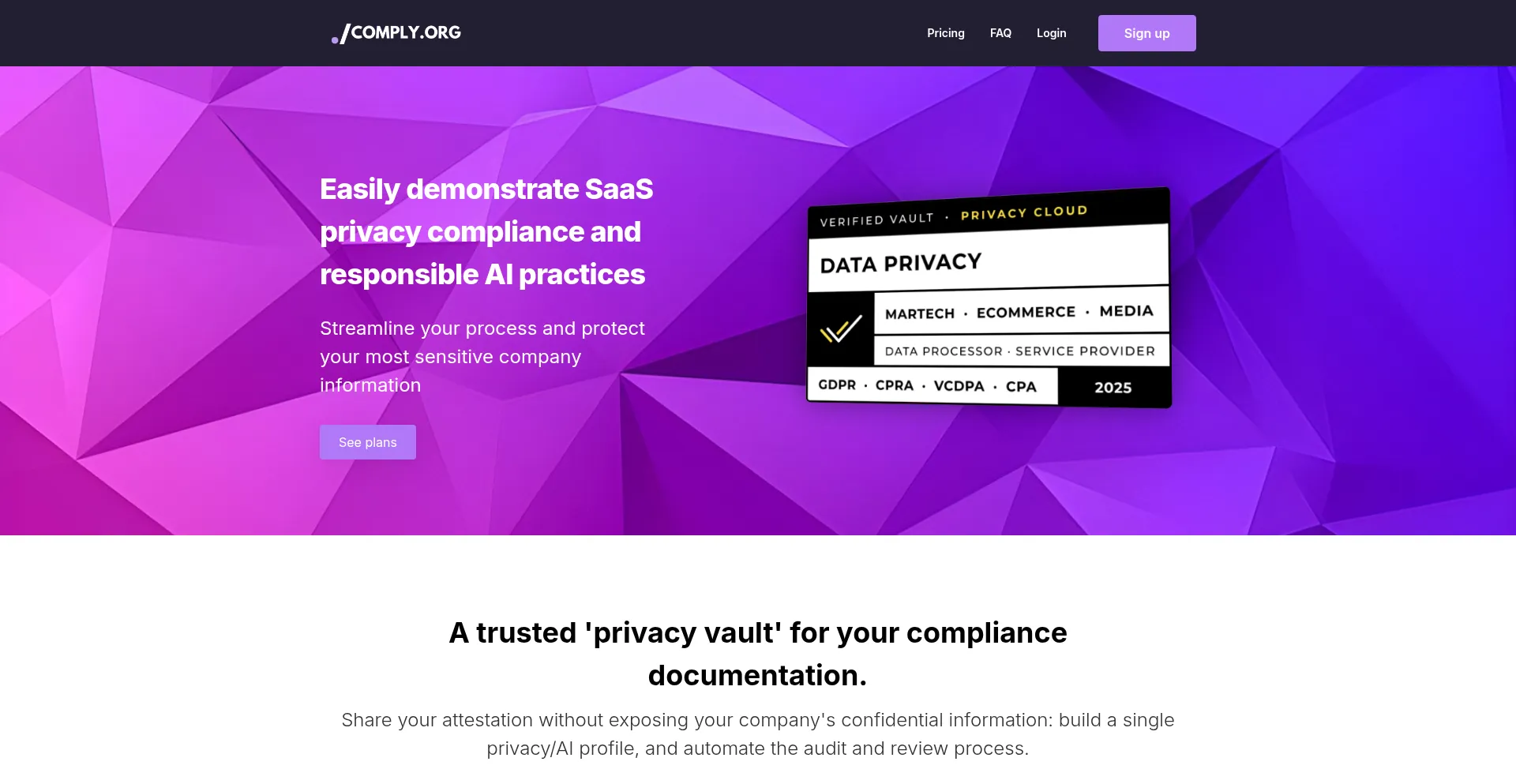Comply.org Screenshot
