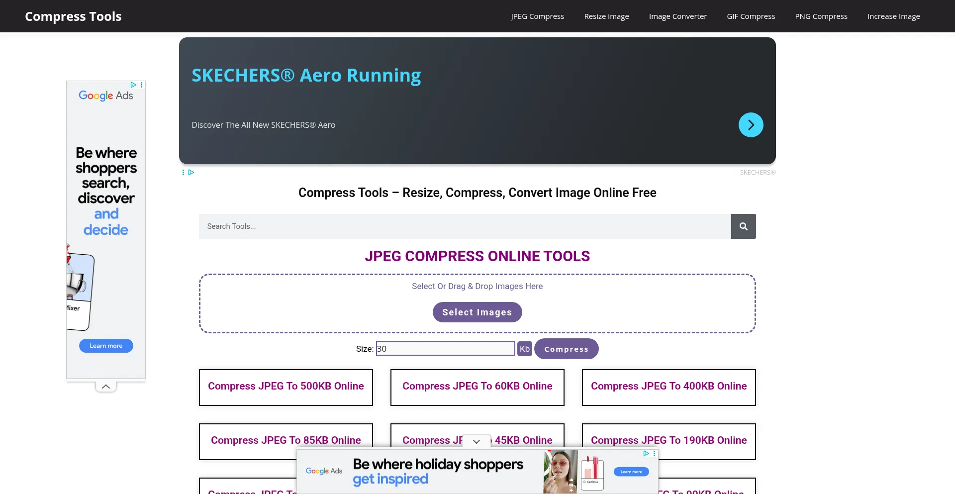 Compresstools.com Screenshot