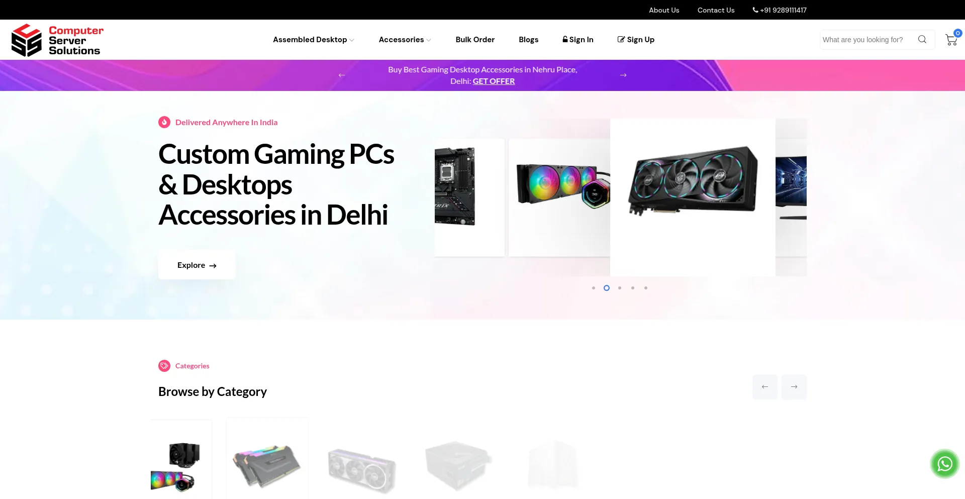 Website screenshot of Computerserversolutions.com