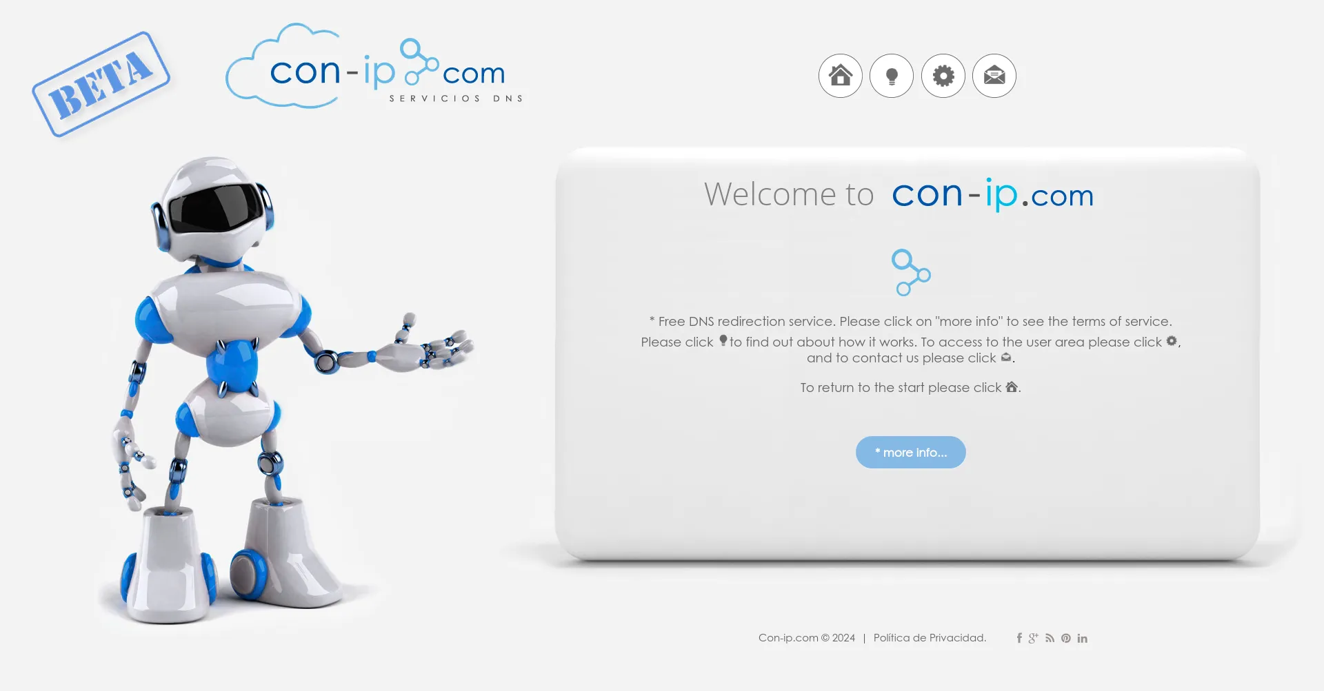 Website screenshot of Con-ip.com