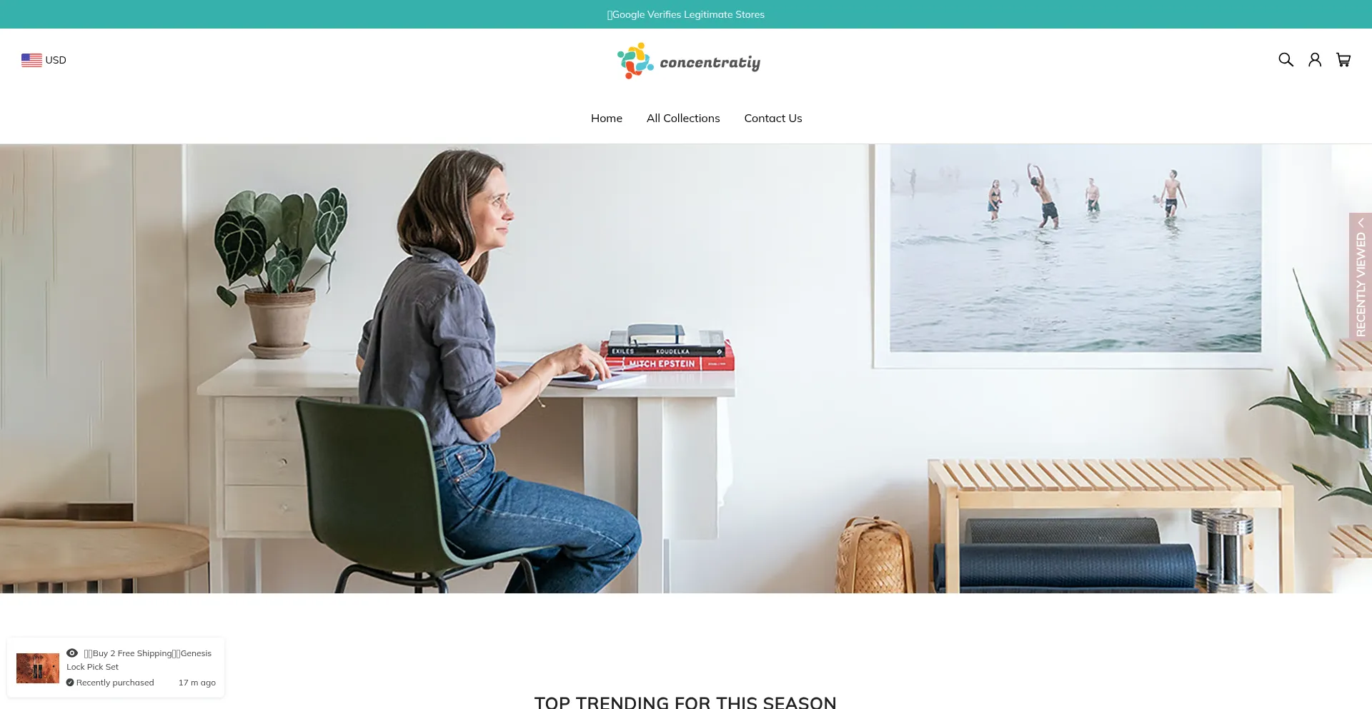 Website screenshot of Concentratiy.com