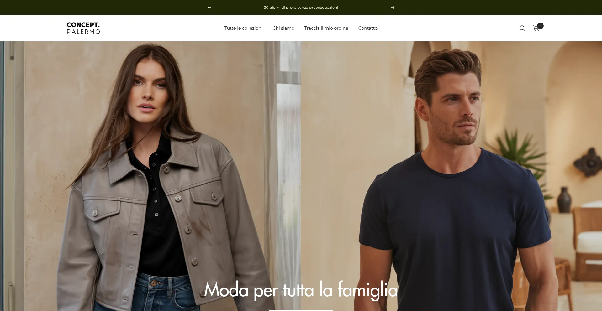 Website screenshot of Conceptpalermo.com