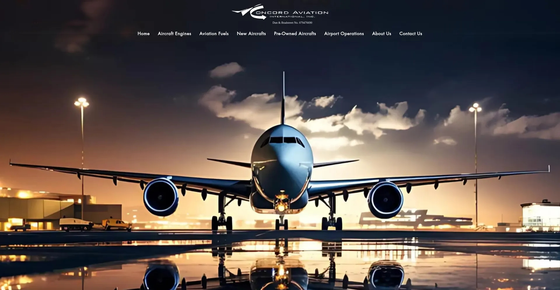 Website screenshot of Concordaviationinternational.com