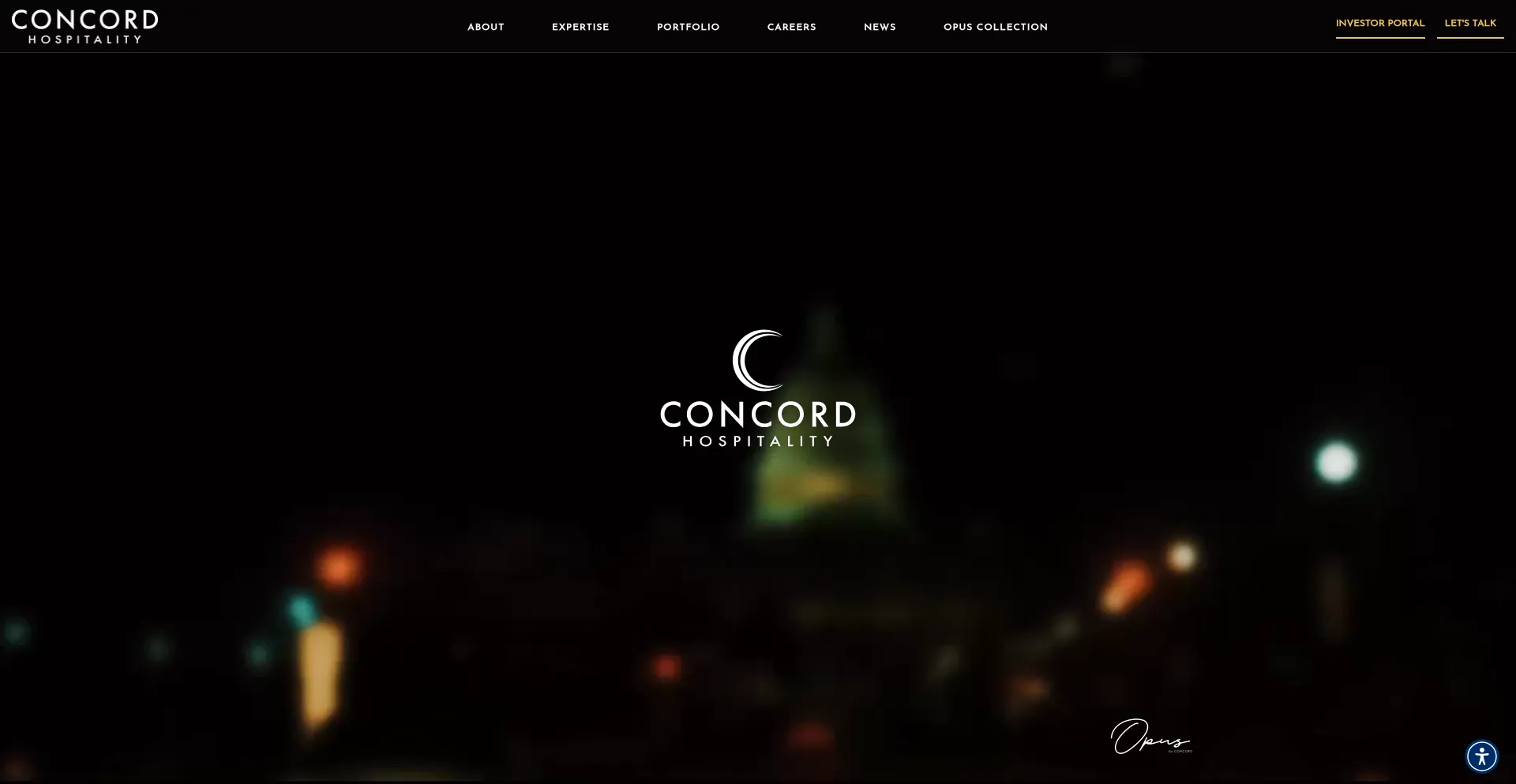 Website screenshot of Concordhotels.com
