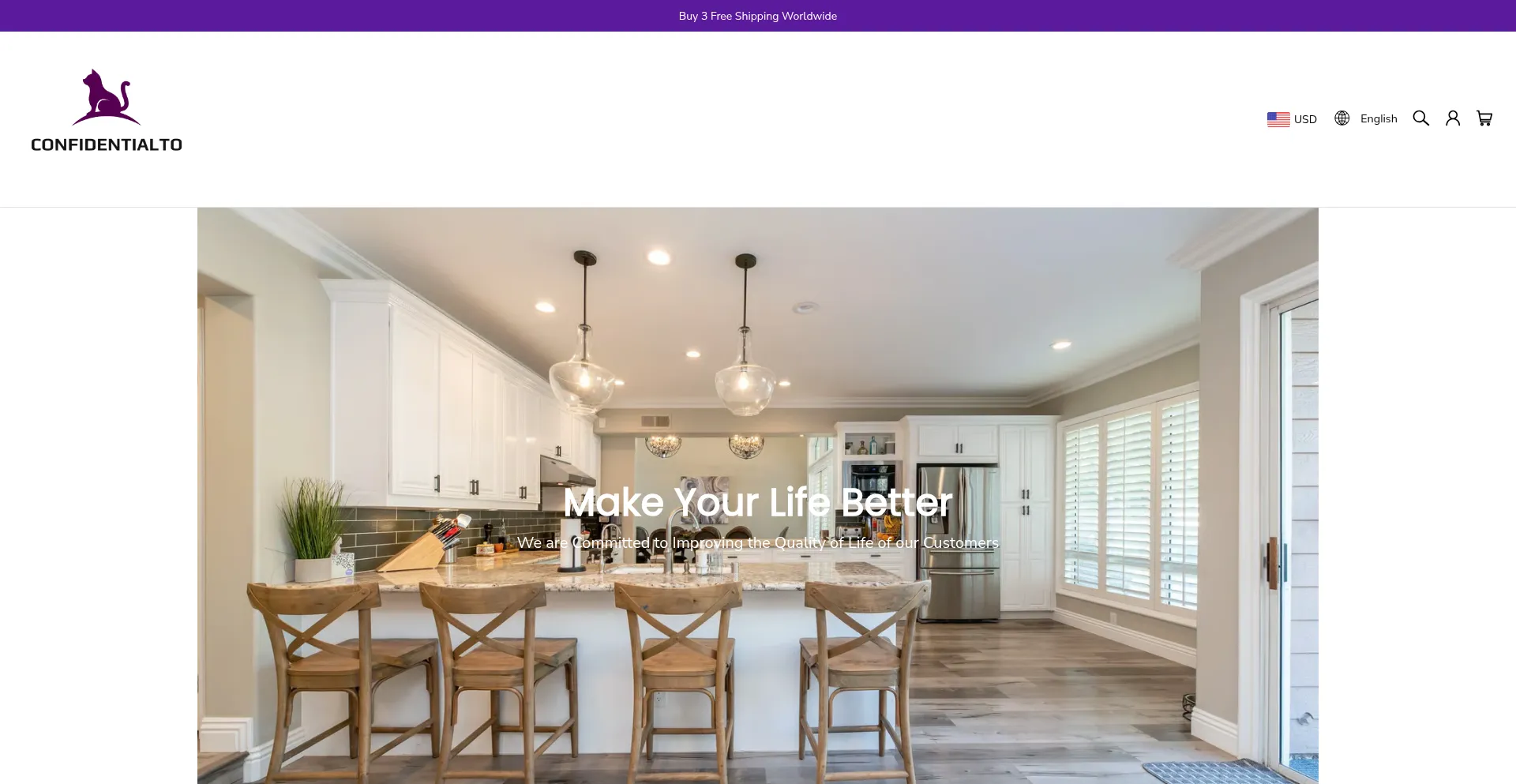 Website screenshot of Confidentialto.com