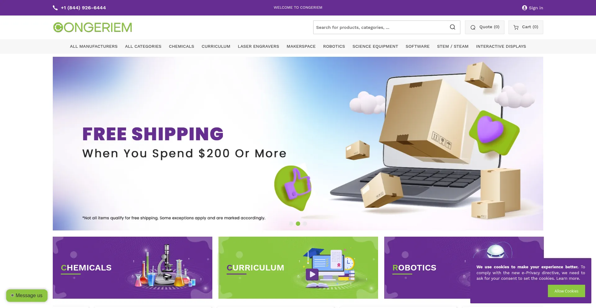 Website screenshot of Congeriem.com