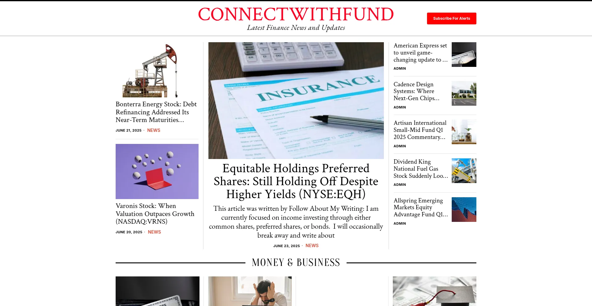 Website screenshot of Connectwithfund.com