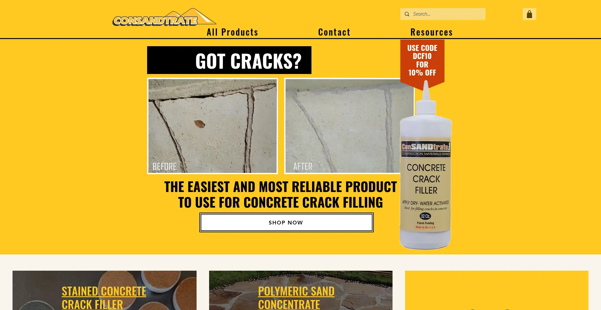 Website screenshot of Consandtrate.com