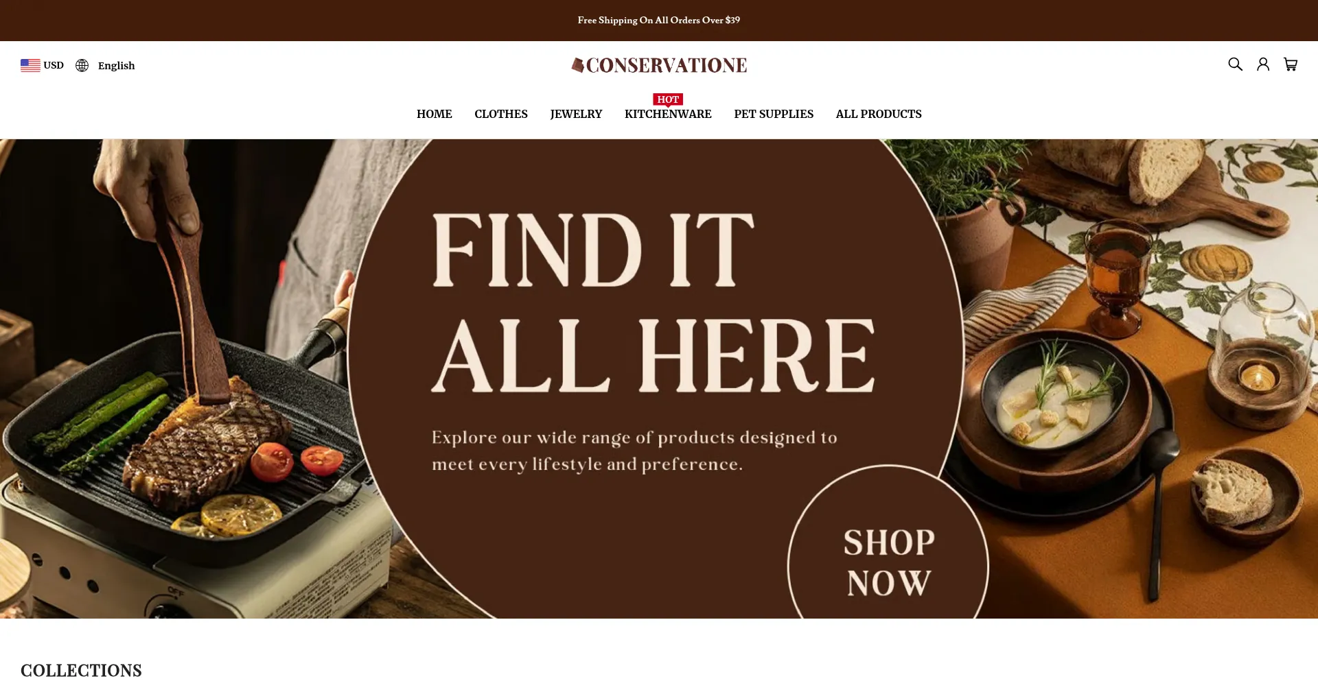 Website screenshot of Conservatione.com