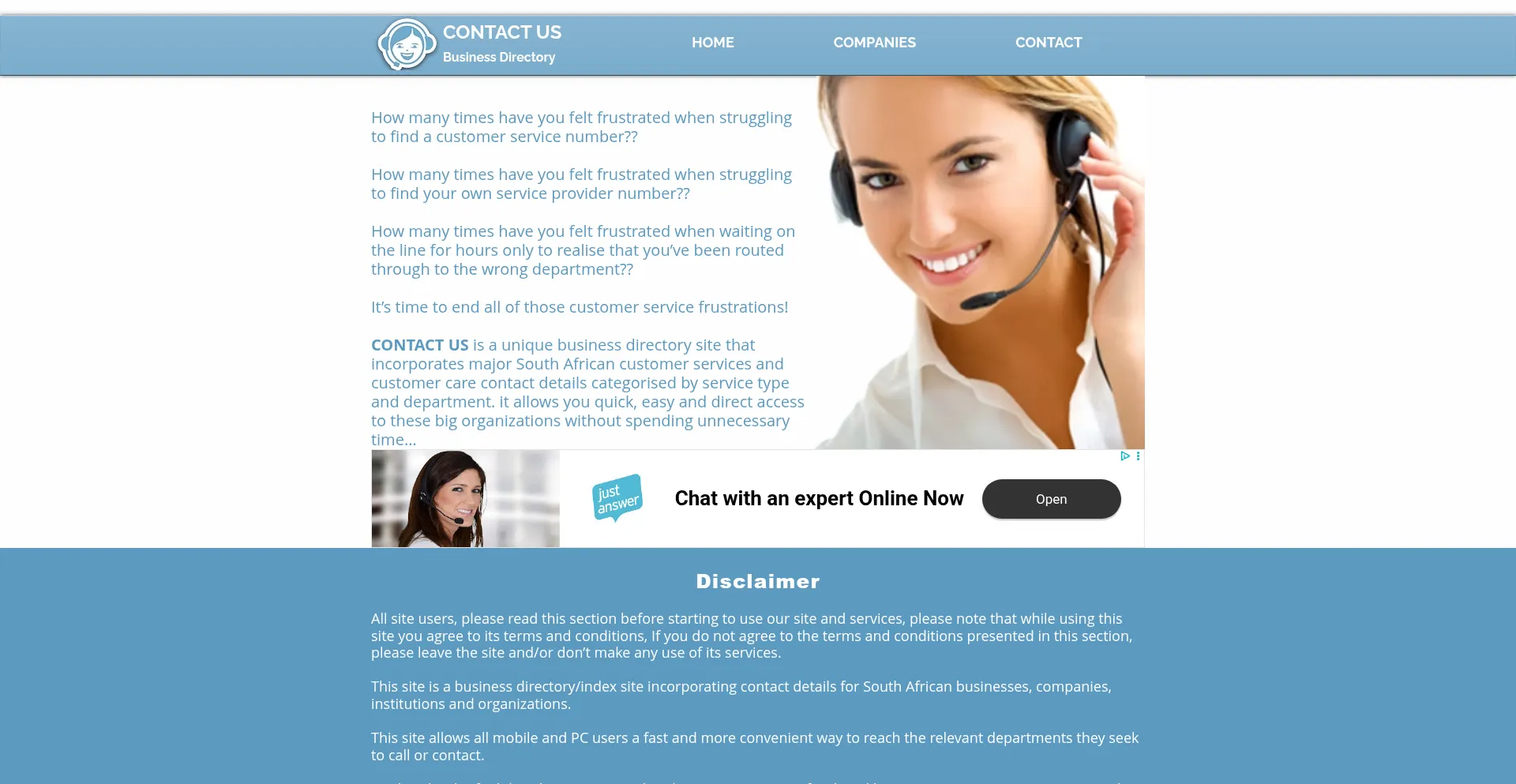 ¿És Seguro y Confiable Contact-us.co.za?
