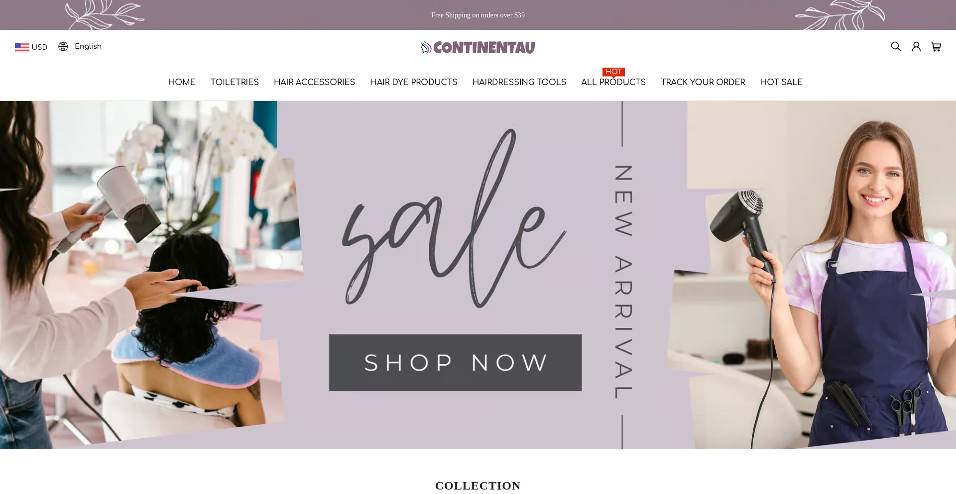 Website screenshot of Continentau.com
