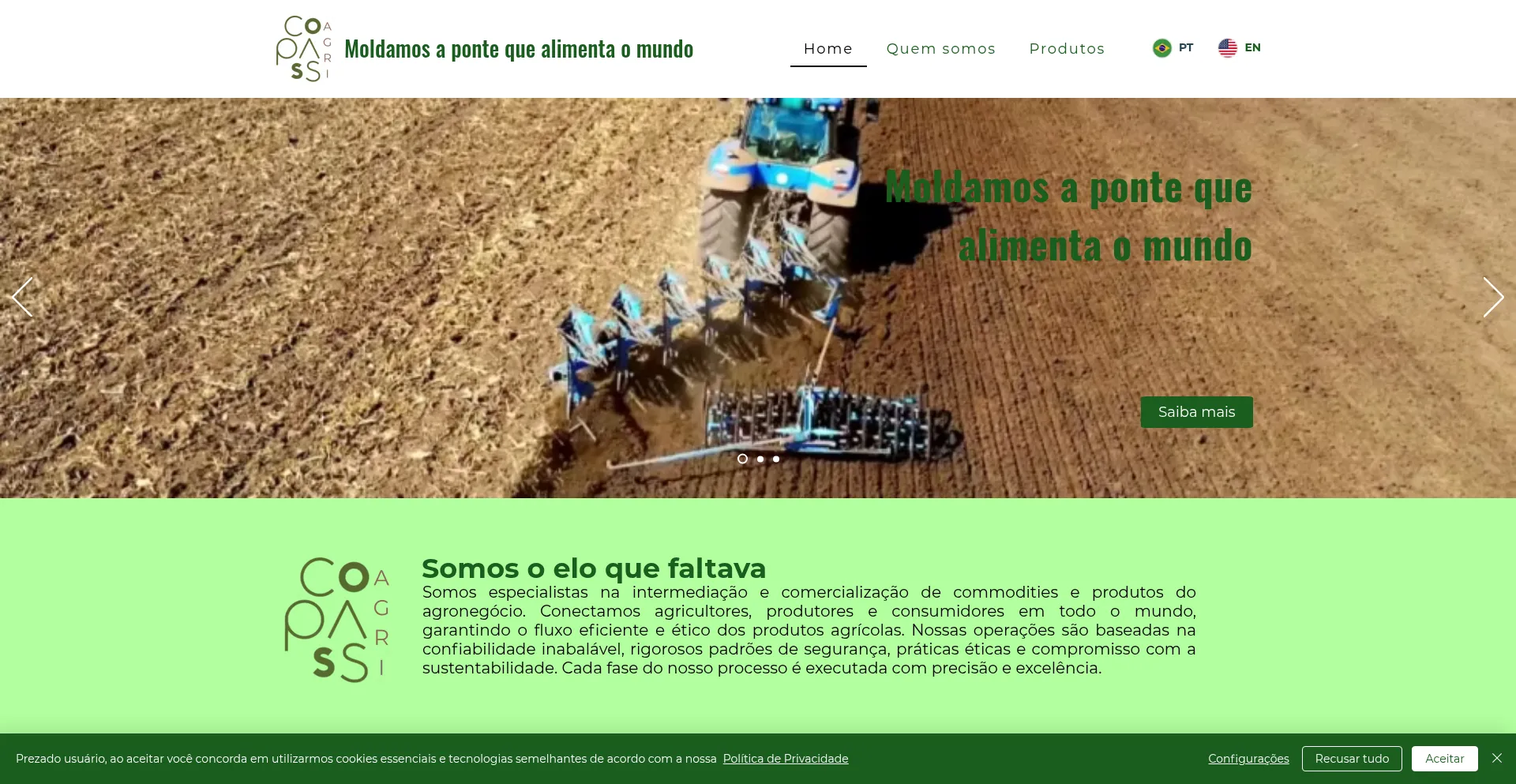 Website screenshot of Copassagri.com