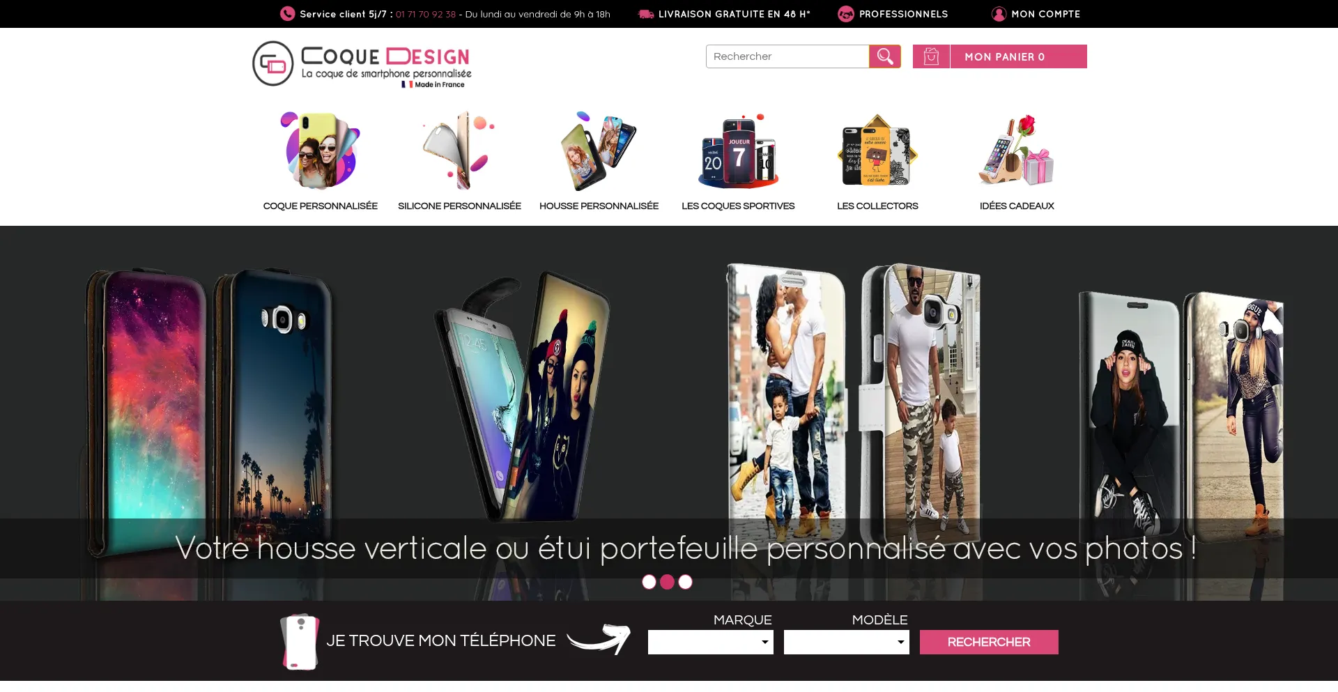 Website screenshot of Coque-design.com