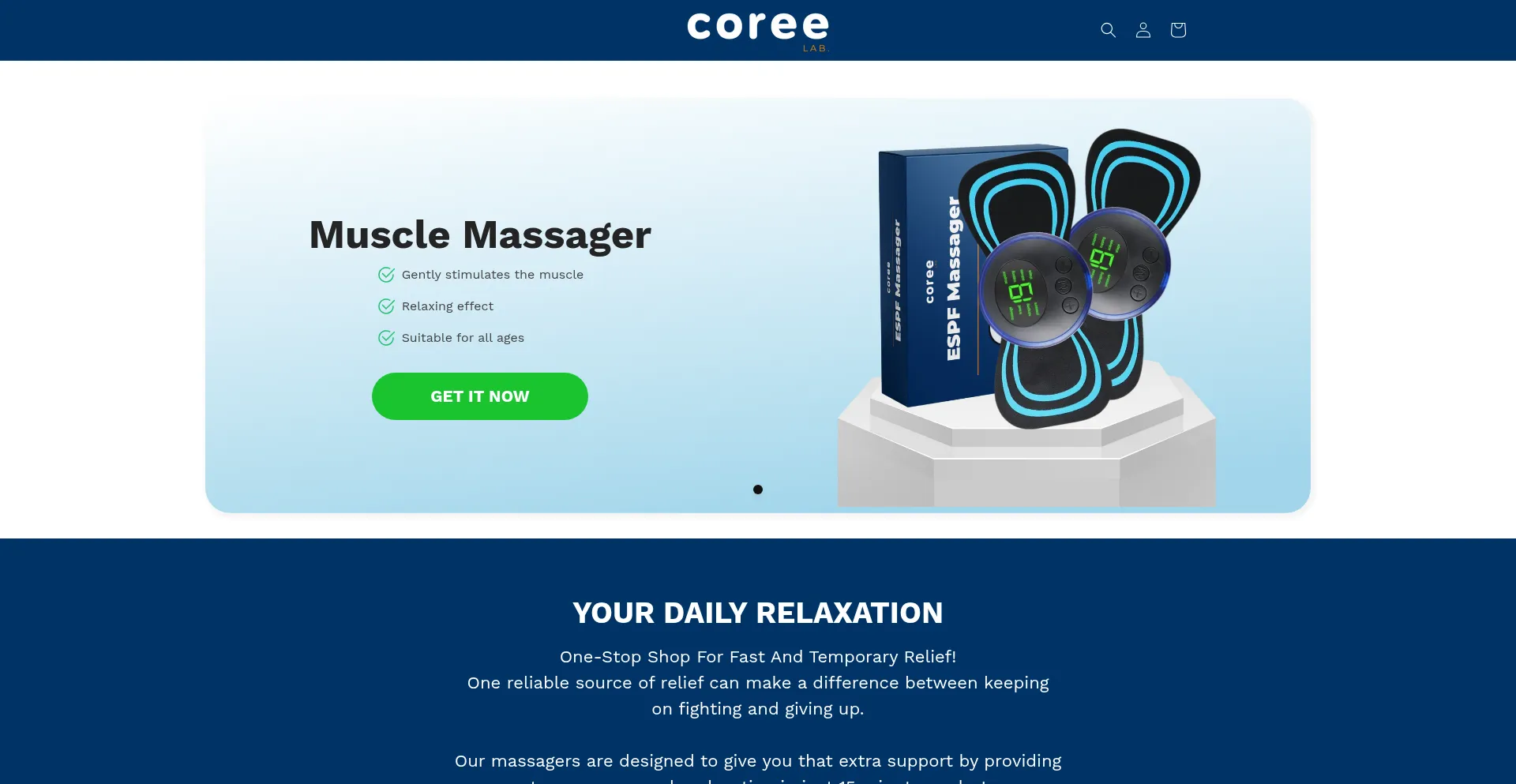 Website screenshot of Coreelab.com