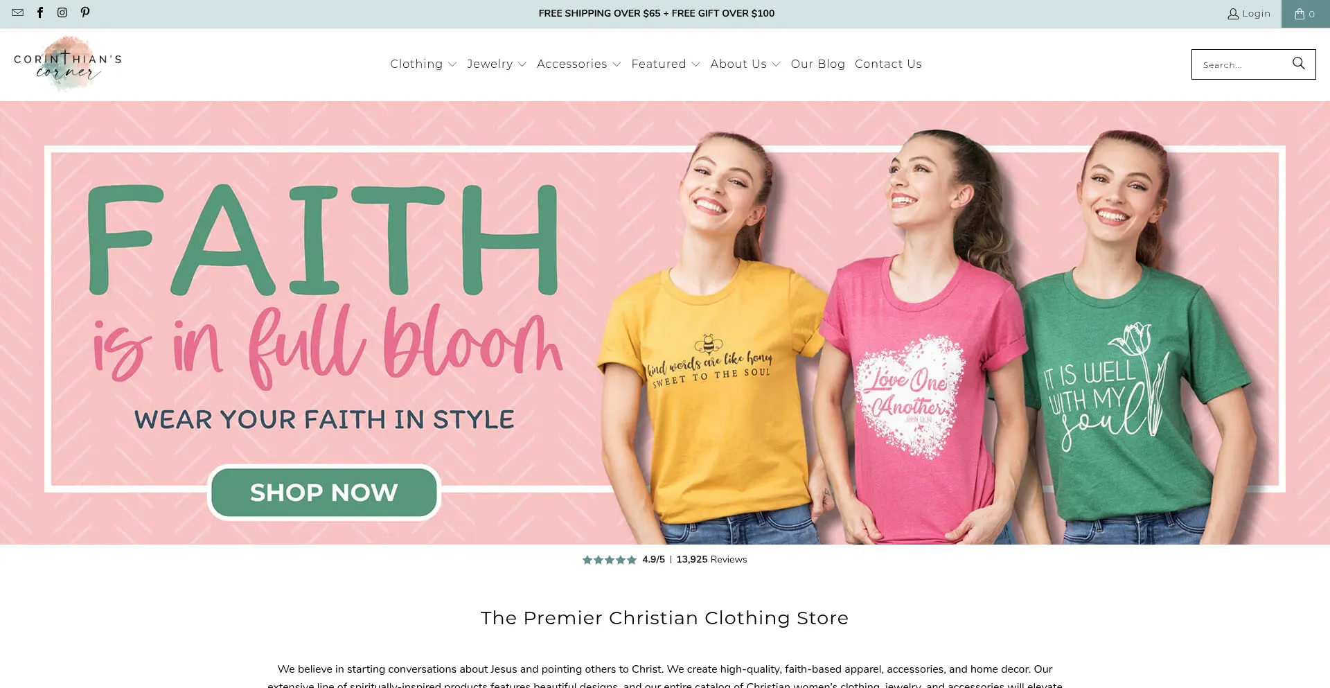 Website screenshot of Corinthianscorner.com