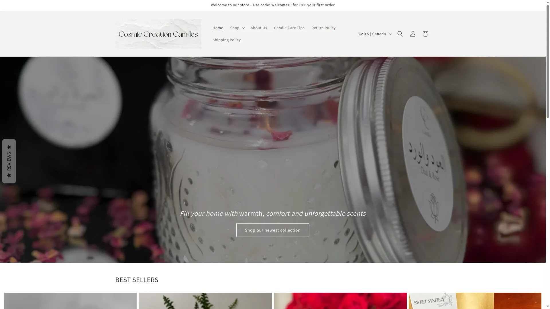 Cosmiccreationcandles.com