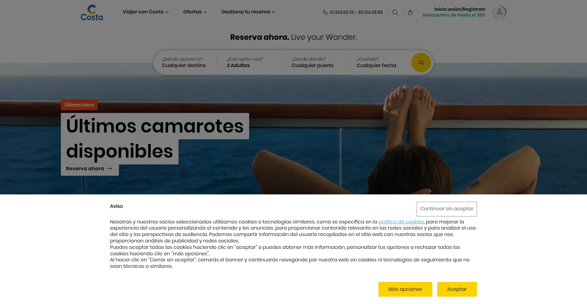 ¿És Seguro y Confiable Costacruceros.es?