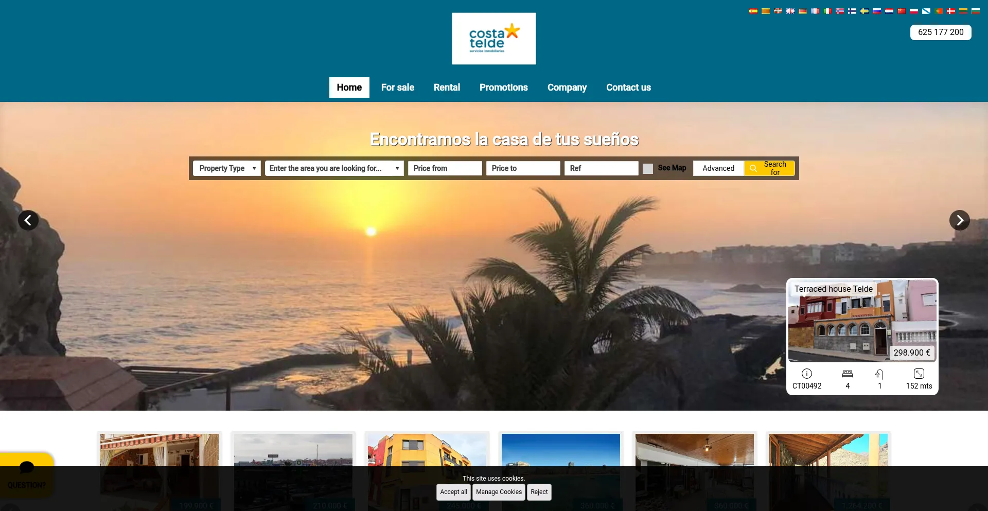 Website screenshot of Costatelde.es