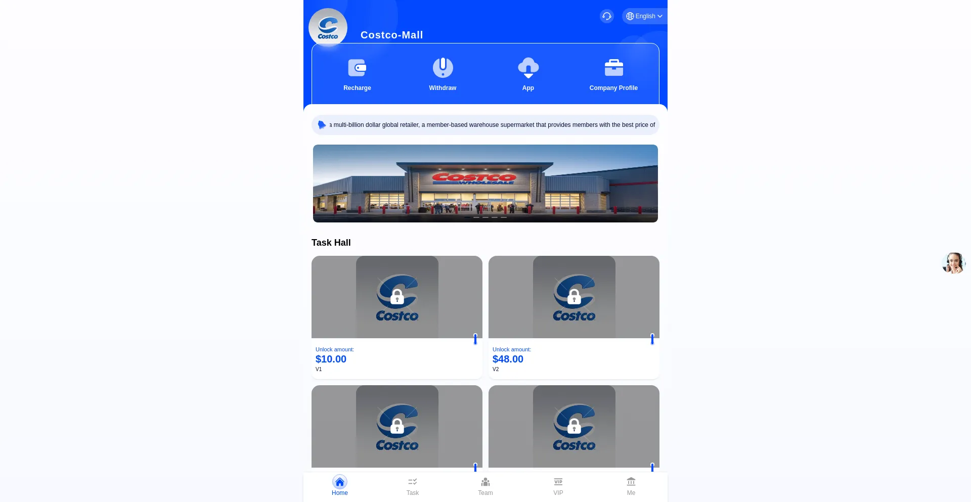 Website screenshot of Costco-mall.im
