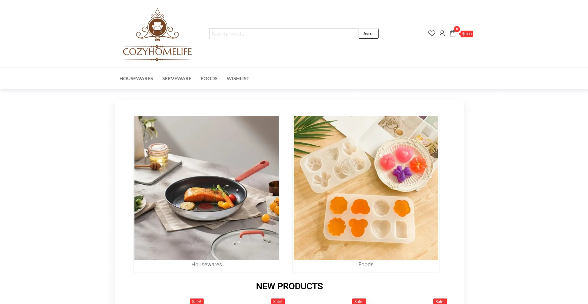 Website screenshot of Cosyhomeslife.com