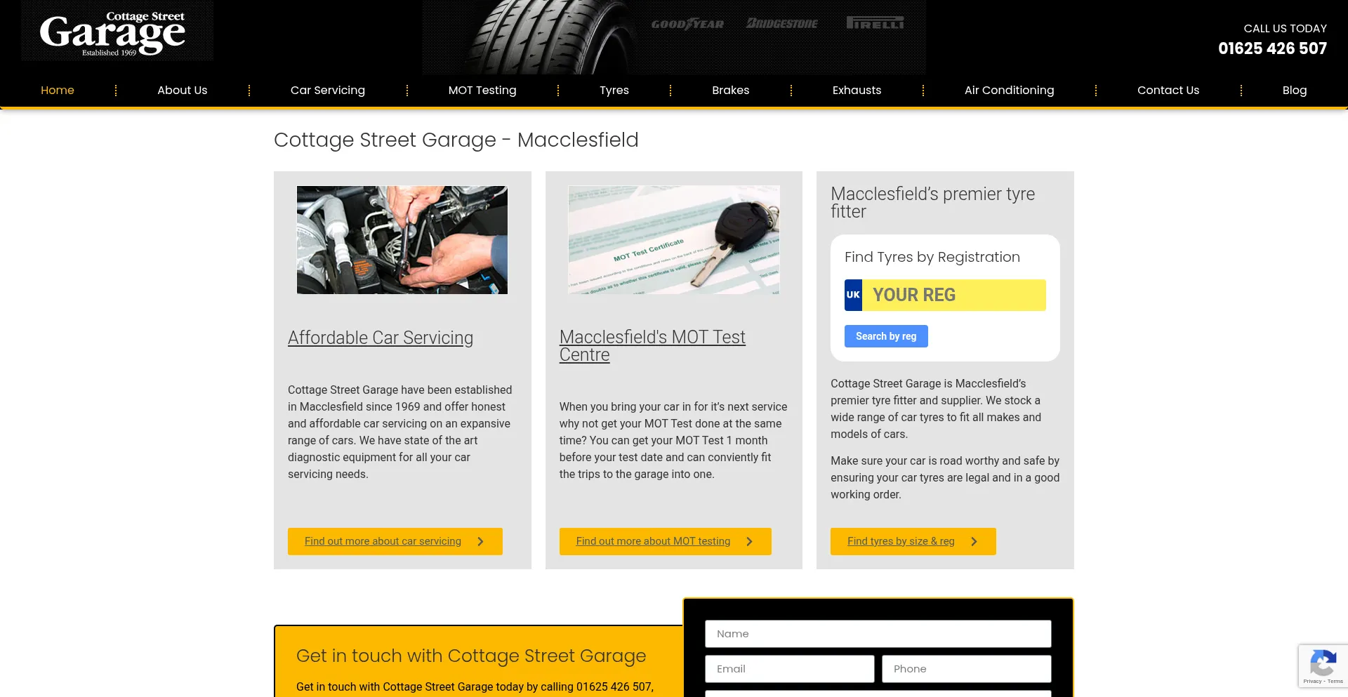 Cottagestreetgarage.co.uk Screenshot