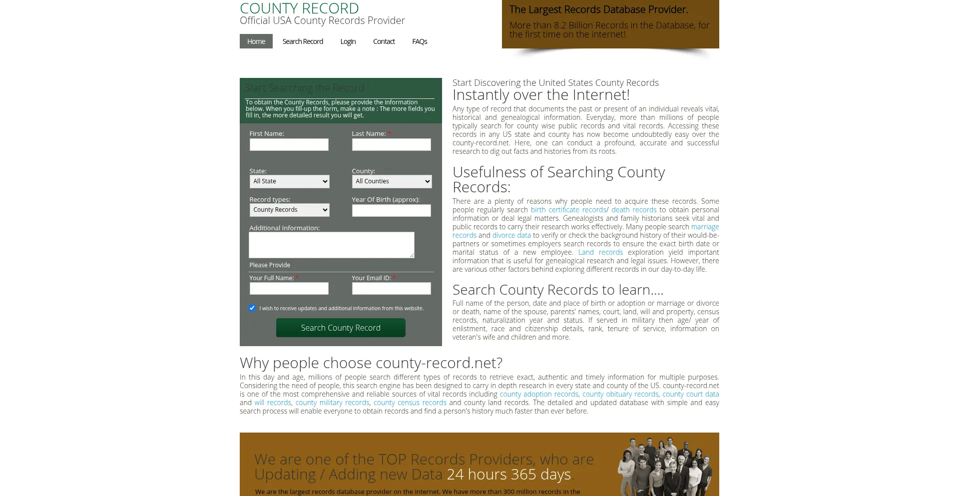 ¿És Seguro y Confiable County-record.net?