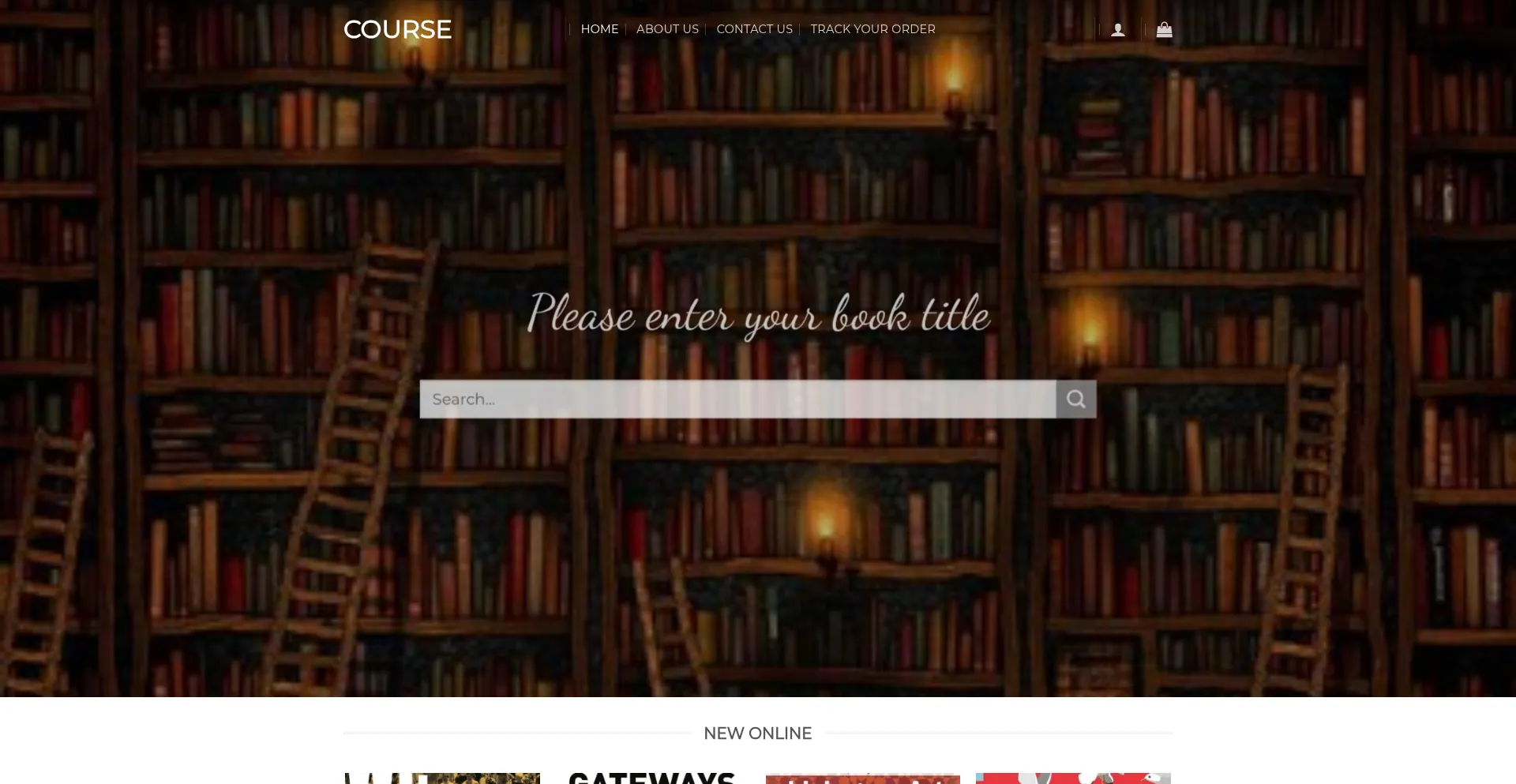 Website screenshot of Coursebookstore.com