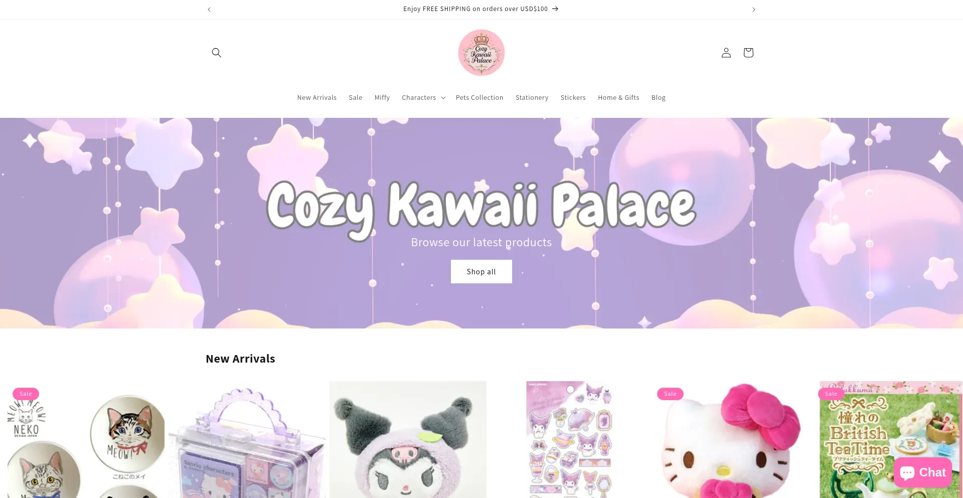 Cozykawaiipalace.com Screenshot