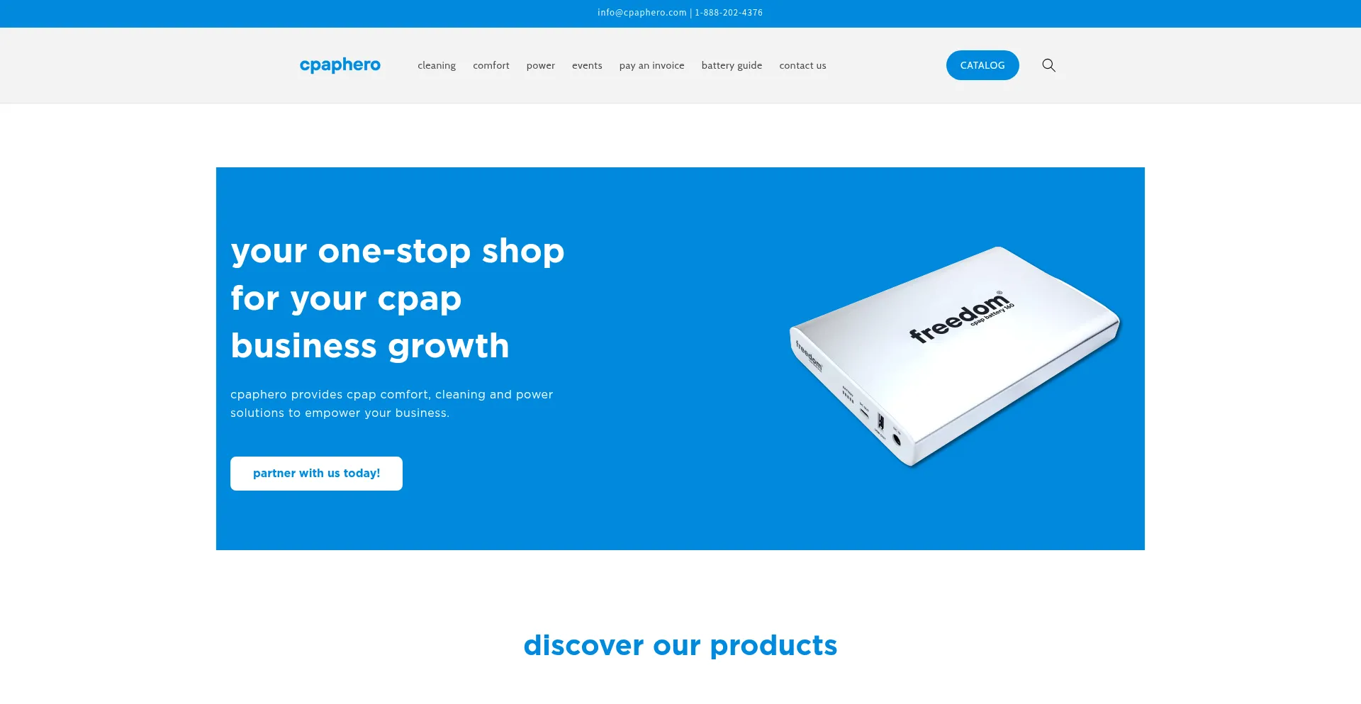 Website screenshot of Cpaphero.com