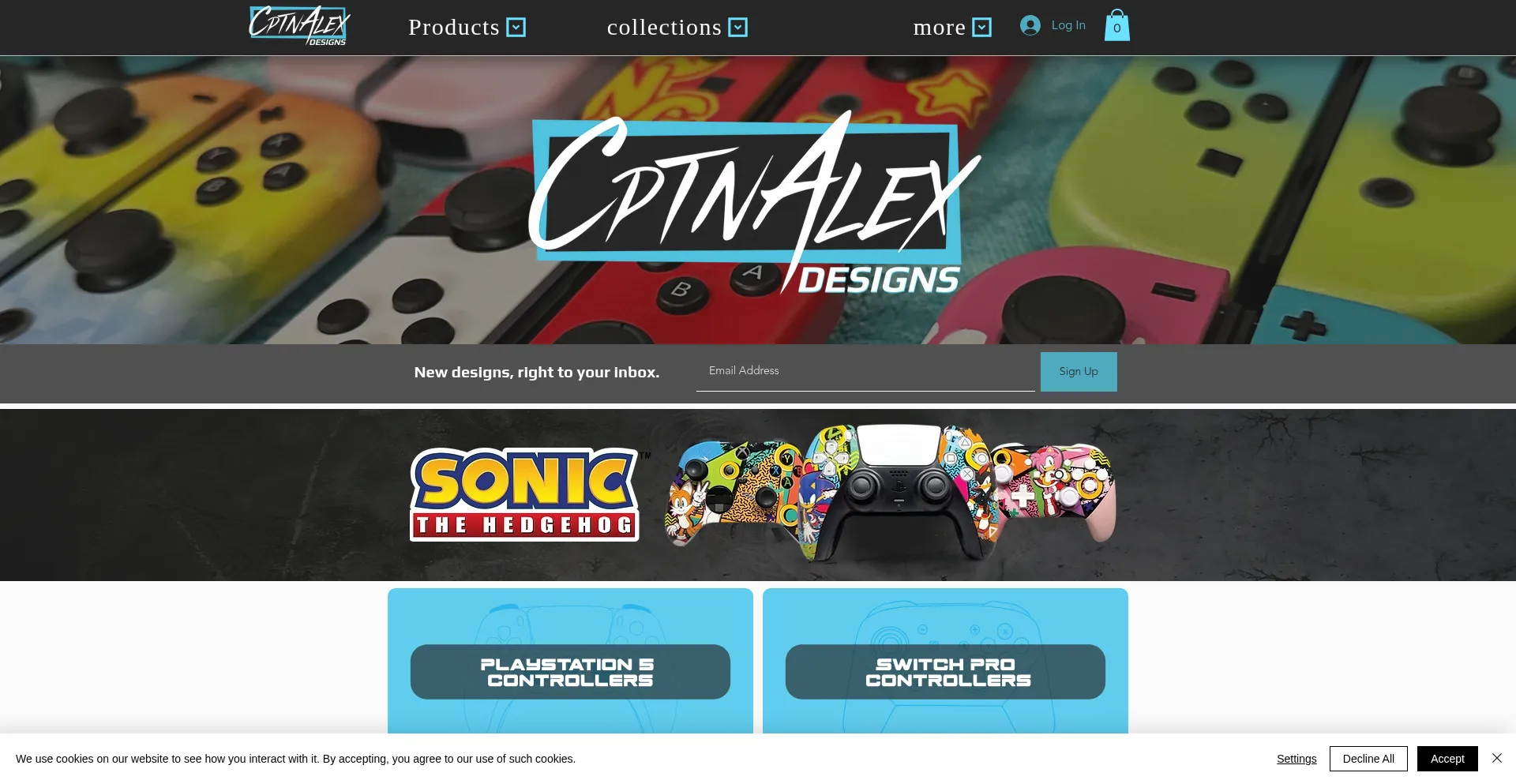 Website screenshot of Cptnalex.com