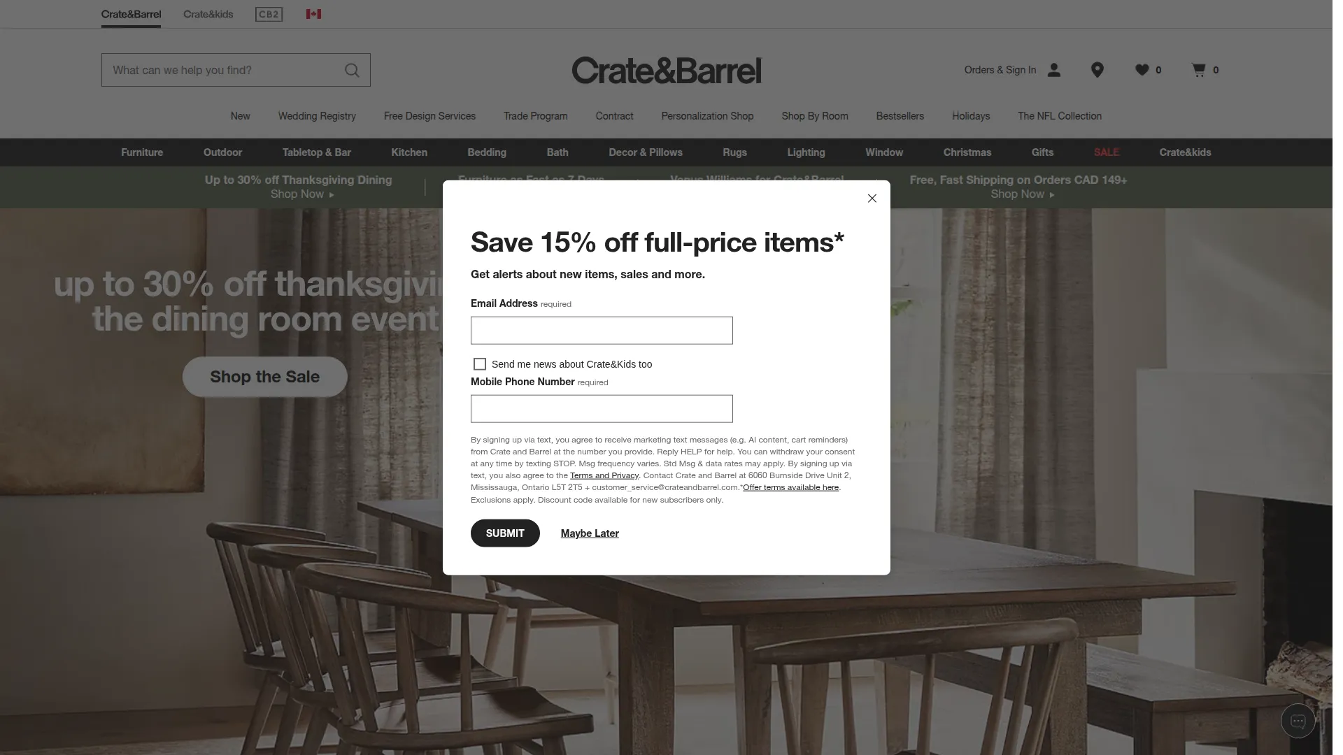 Crateandbarrel.ca