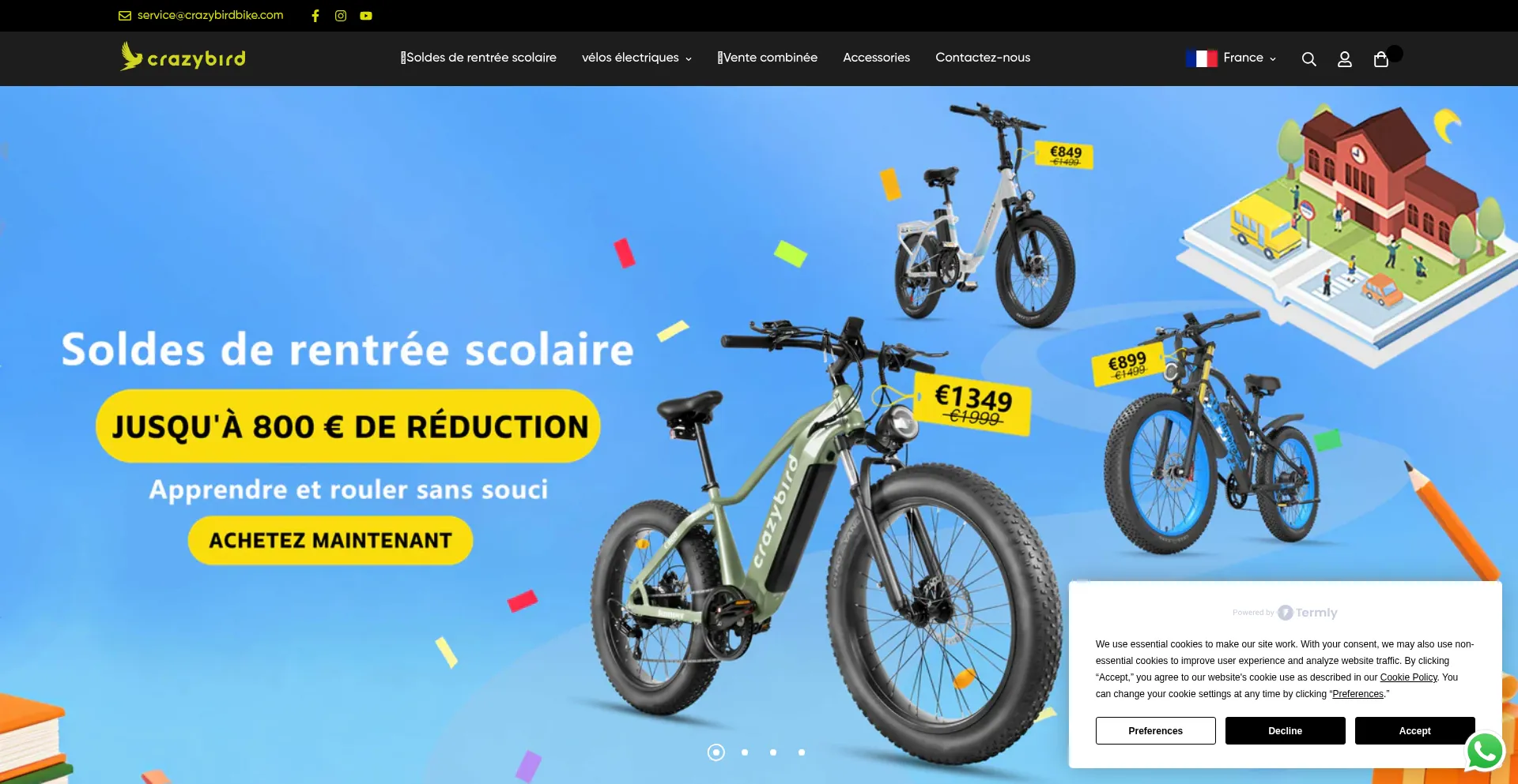 ¿És Seguro y Confiable Crazybirdbike.fr?