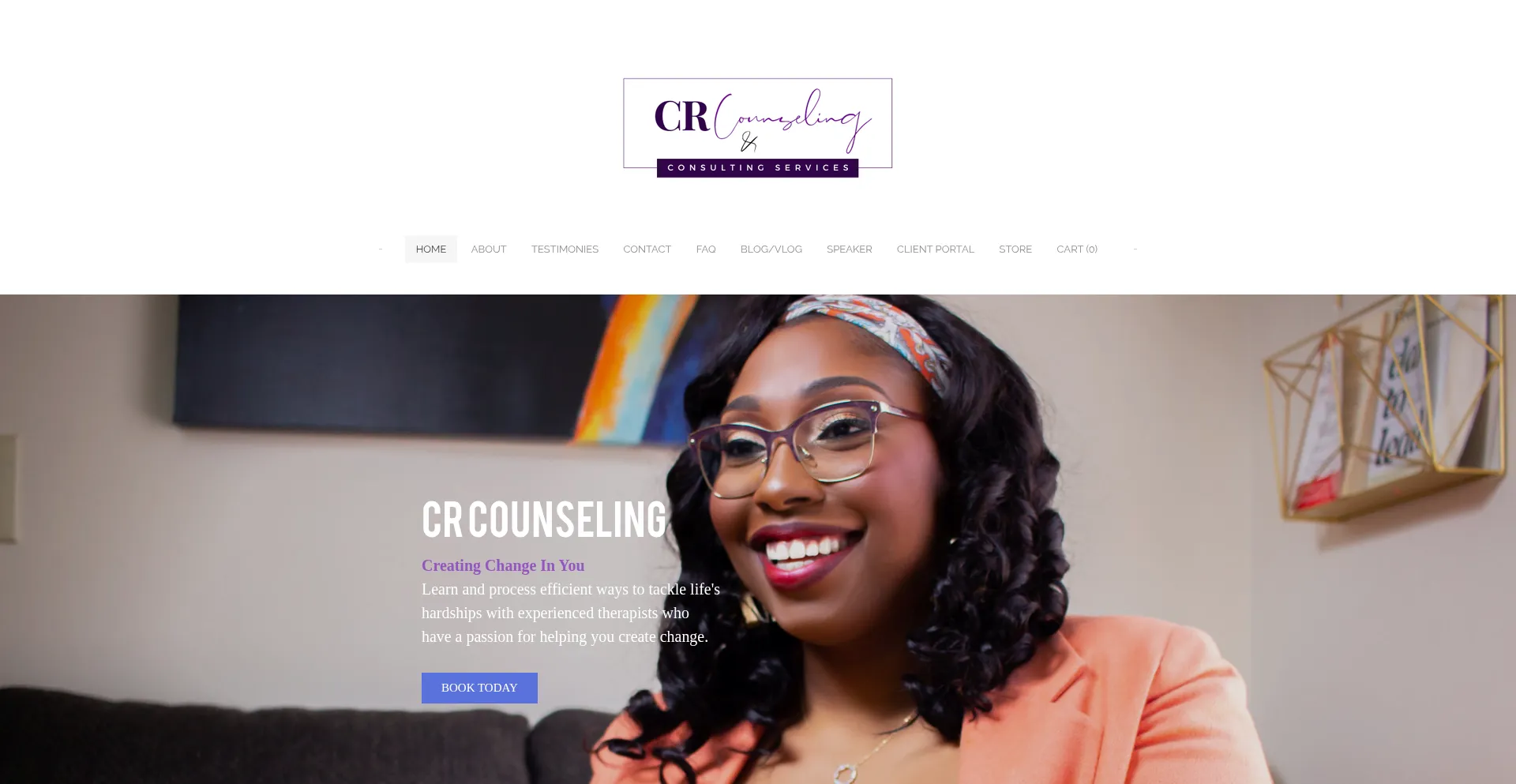 Website screenshot of Crcounselingllc.com