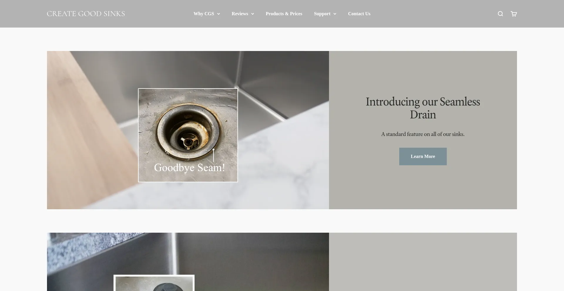 Website screenshot of Creategoodsinks.com