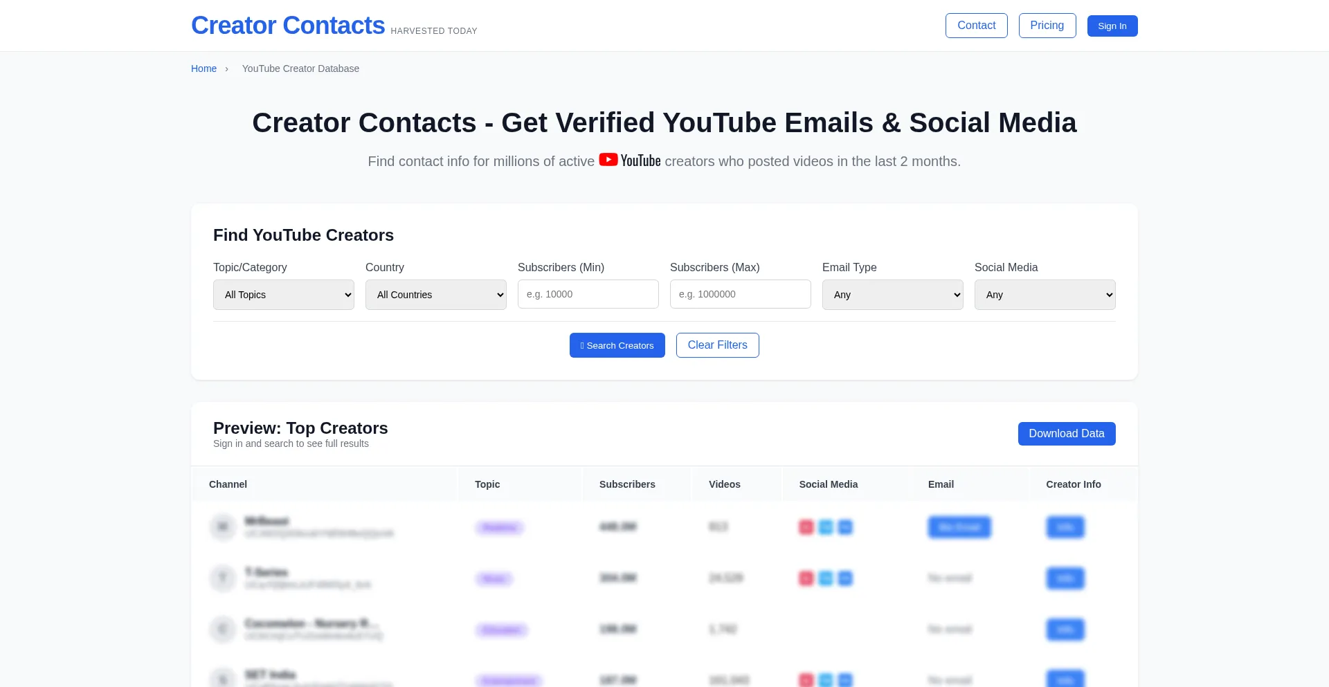 Creatorcontacts.com