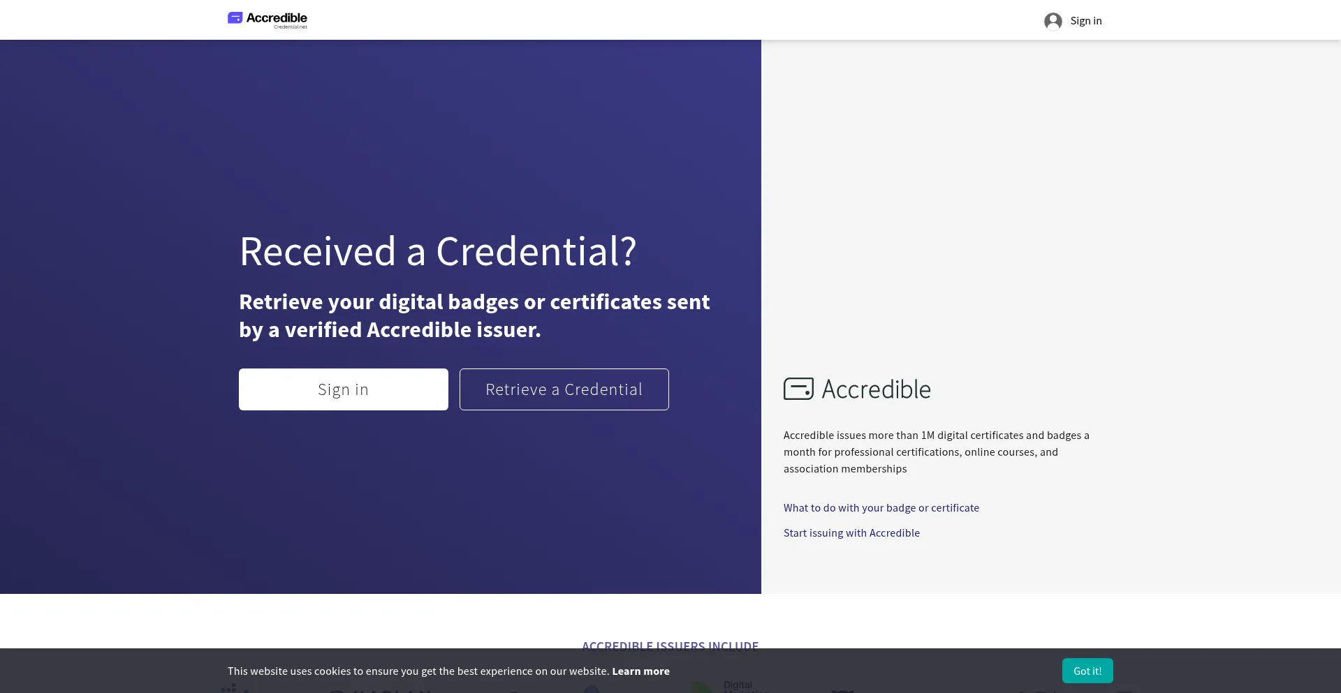Credential.net Screenshot