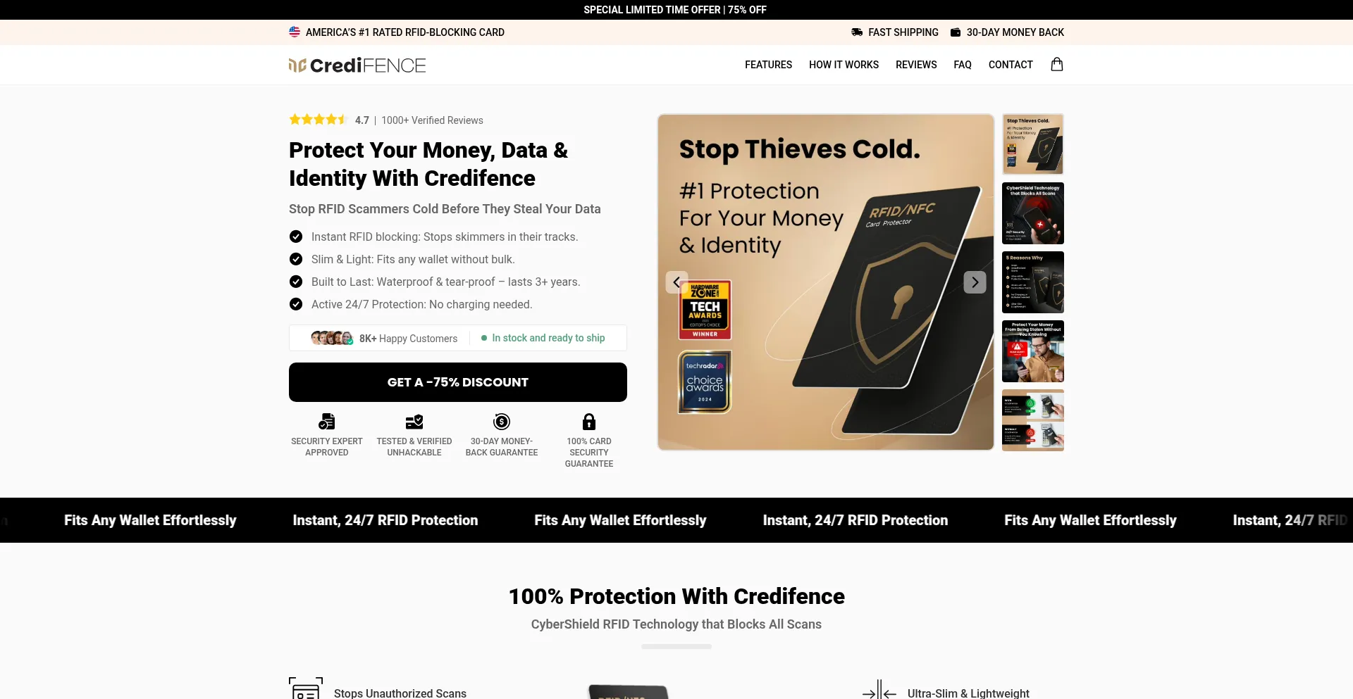Credifence.com Screenshot