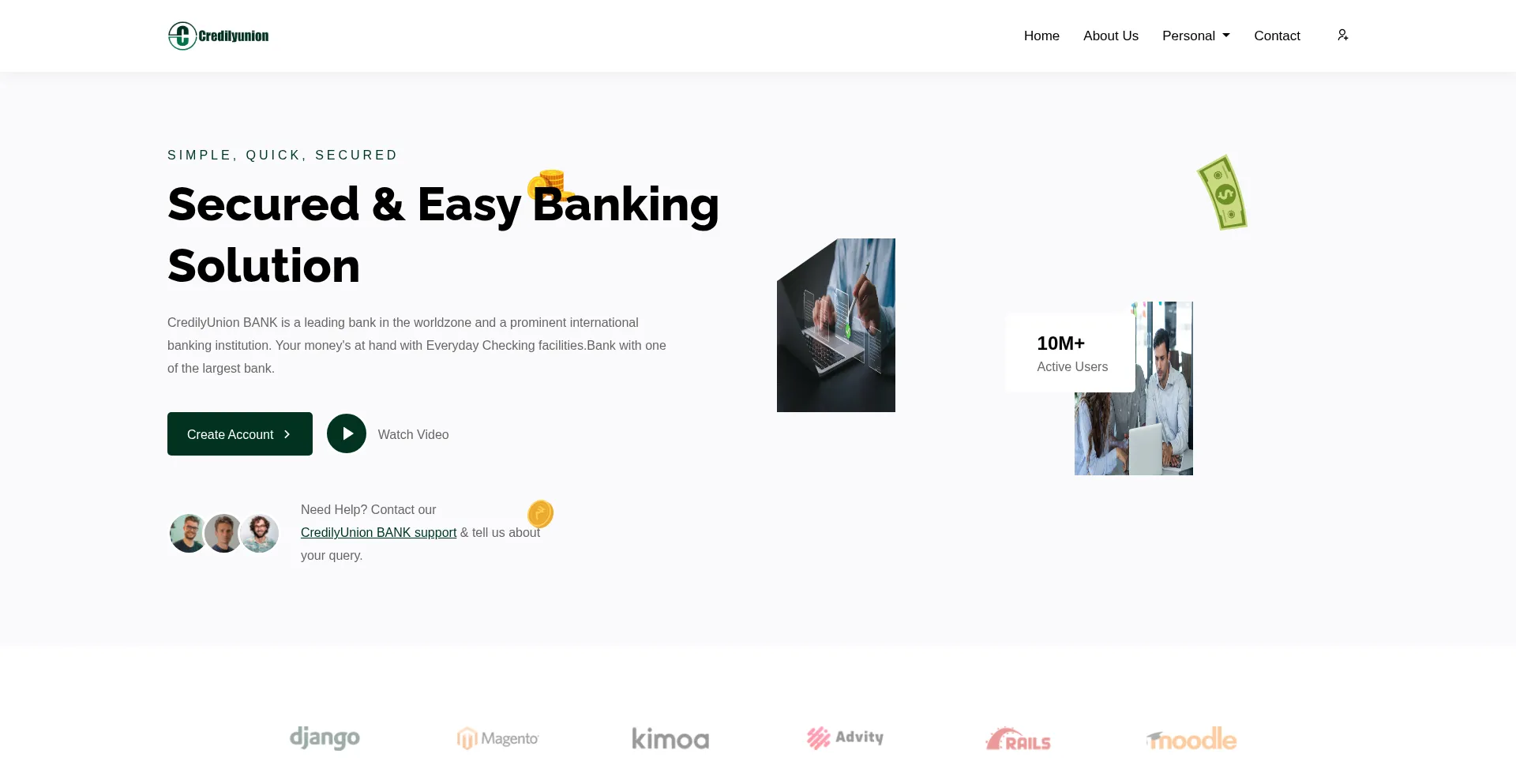 Website screenshot of Credilysunions.com