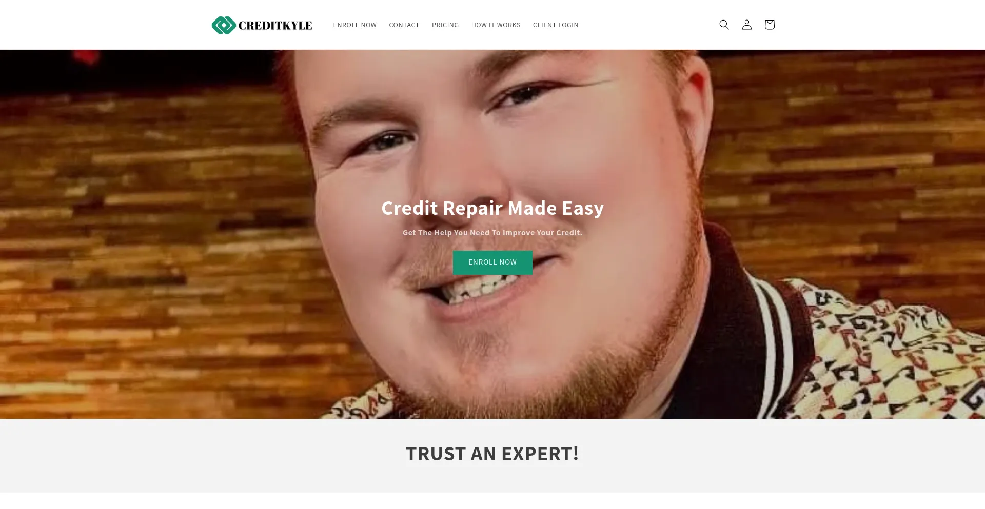 Website screenshot of Creditkyle.co