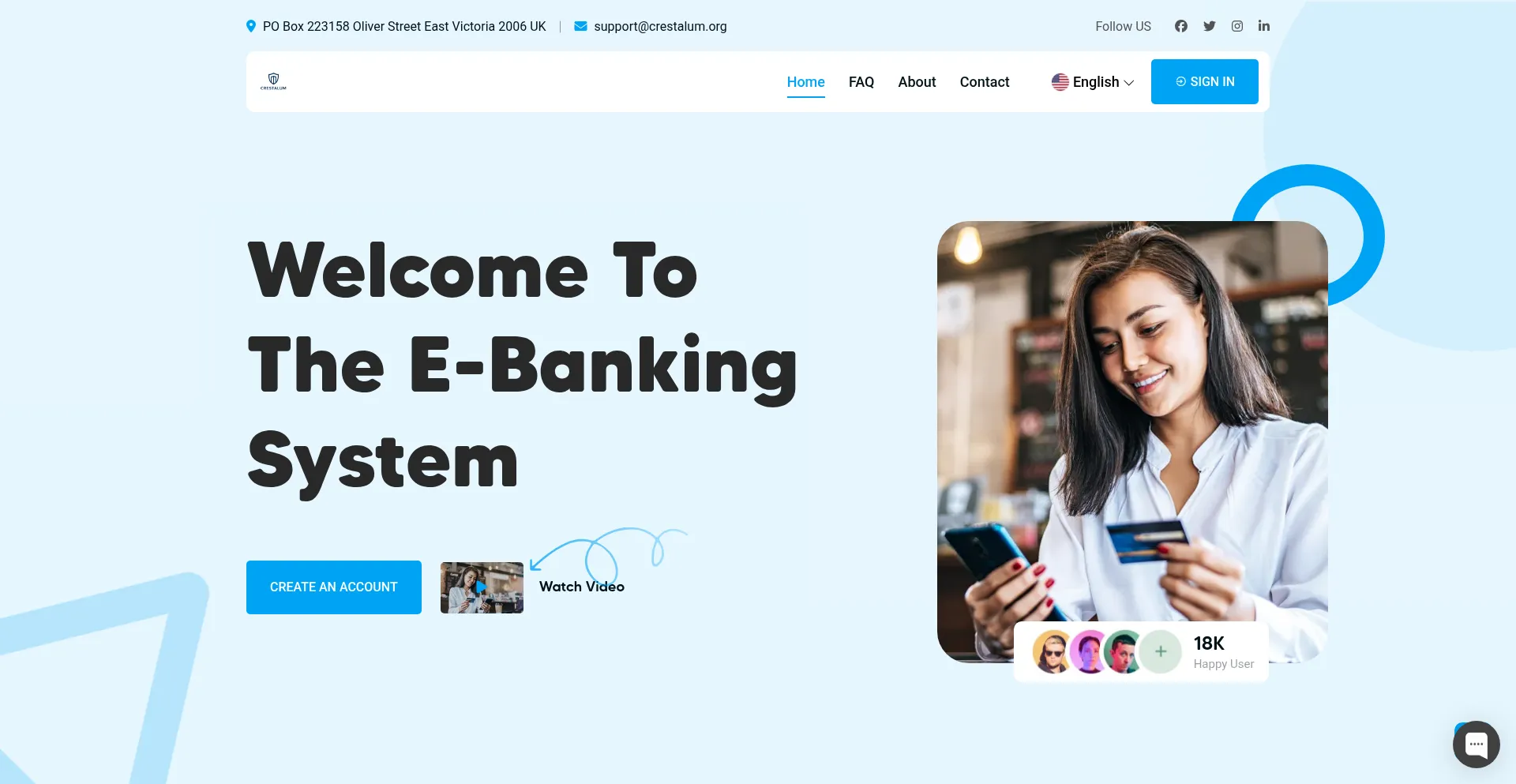 Website screenshot of Crestalum.org