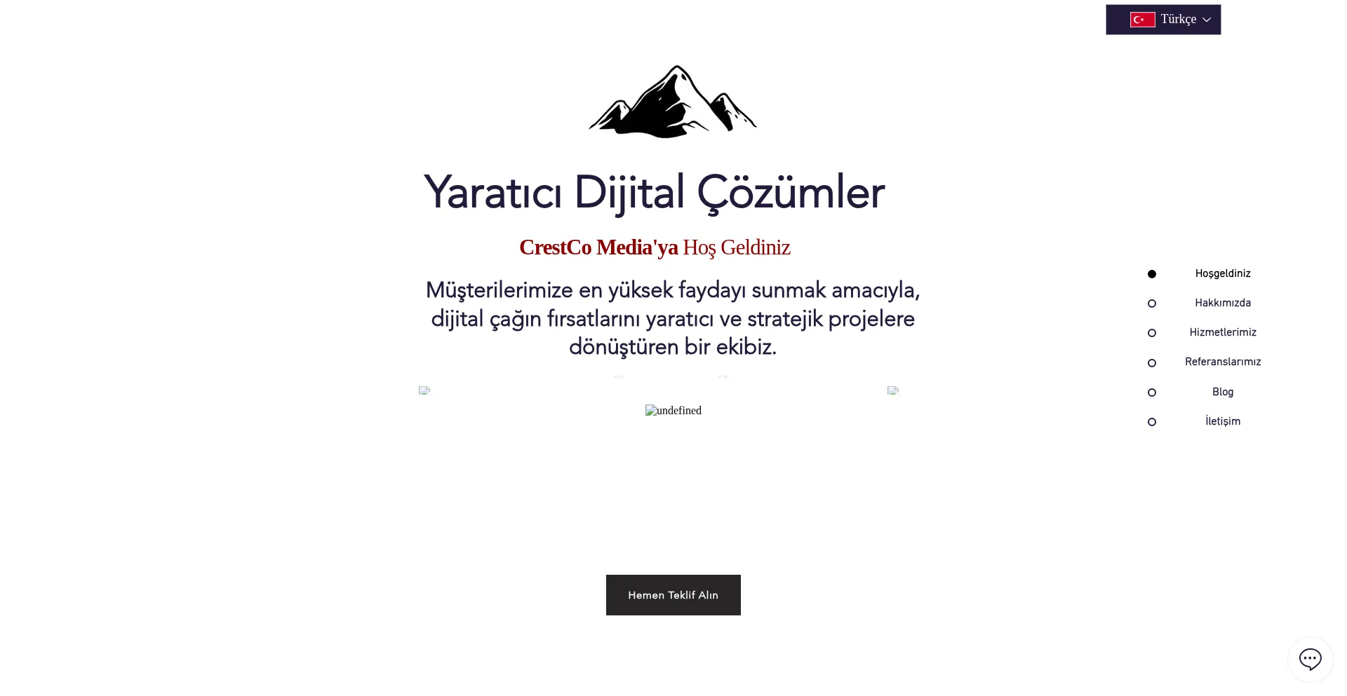 Website screenshot of Crestcomedia.com