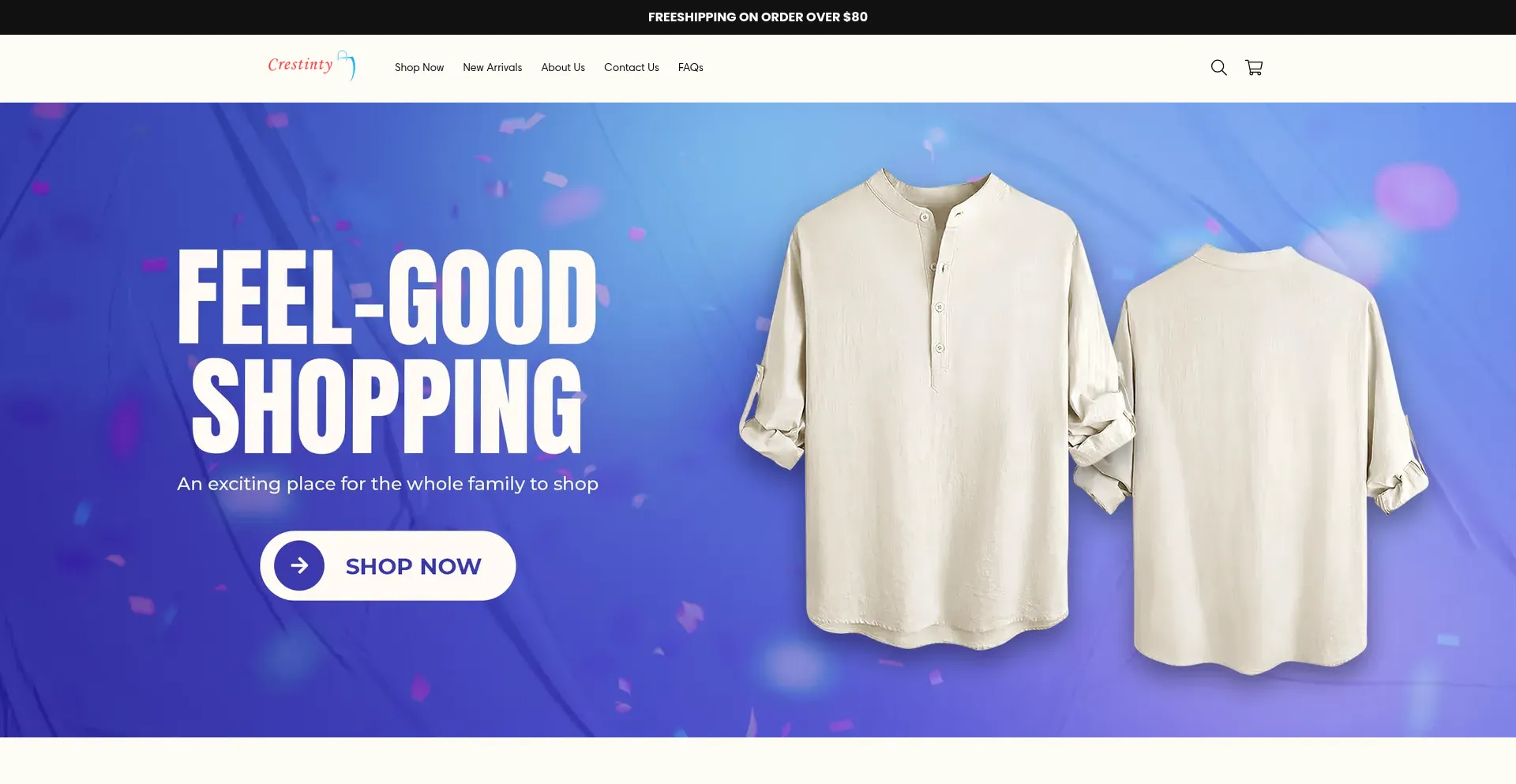 Website screenshot of Crestinty.com