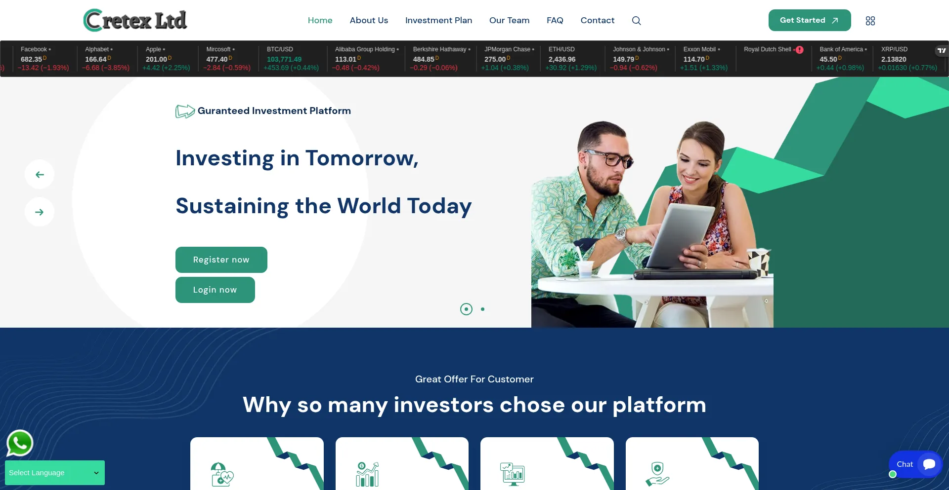 Website screenshot of Cretexgloballtd.com