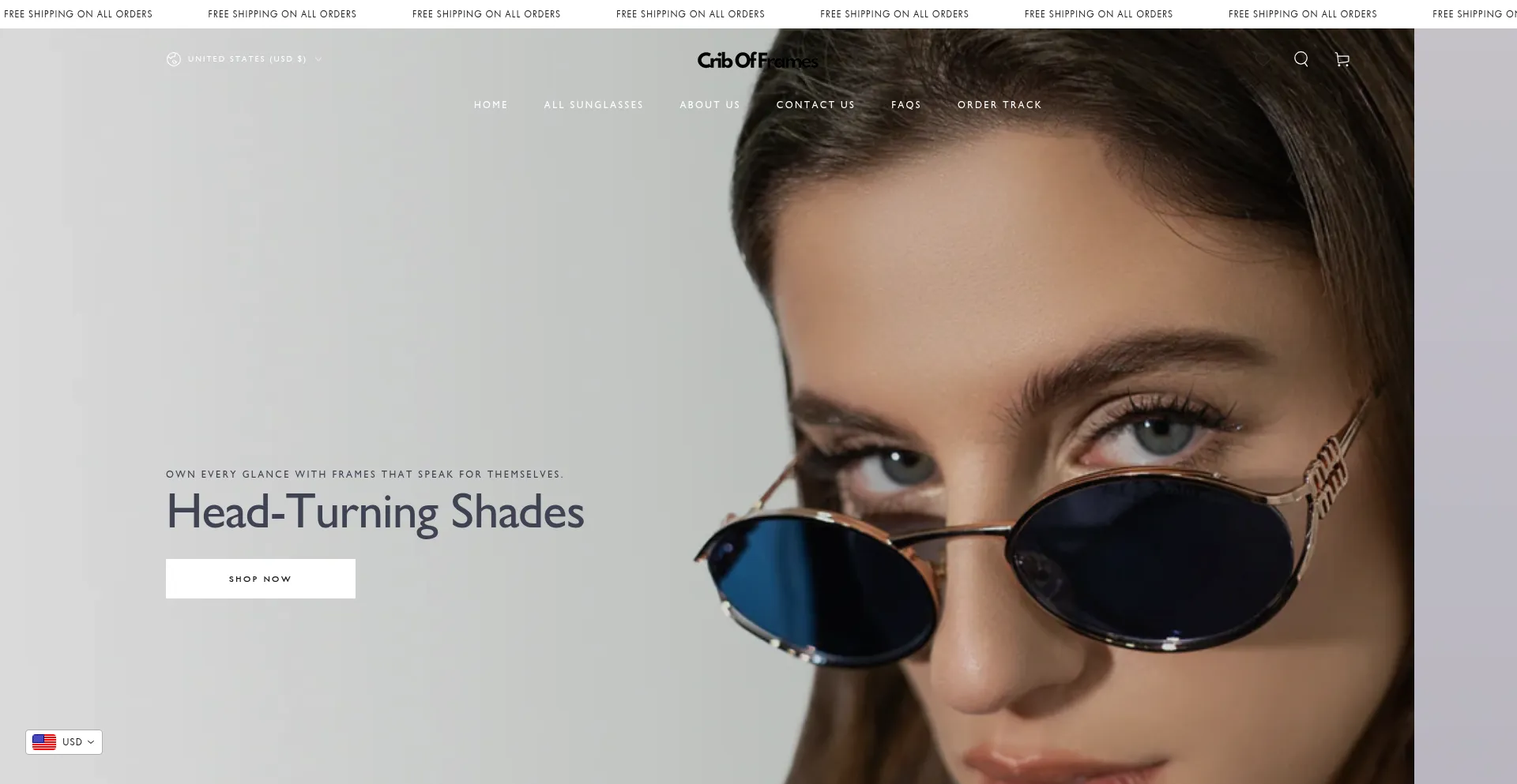 Website screenshot of Cribofframes.co.uk