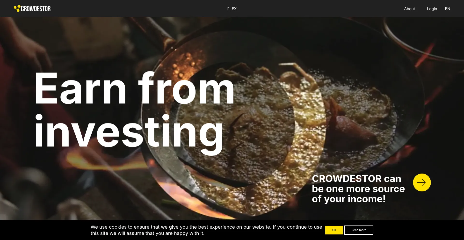 Website screenshot of Crowdestor.com