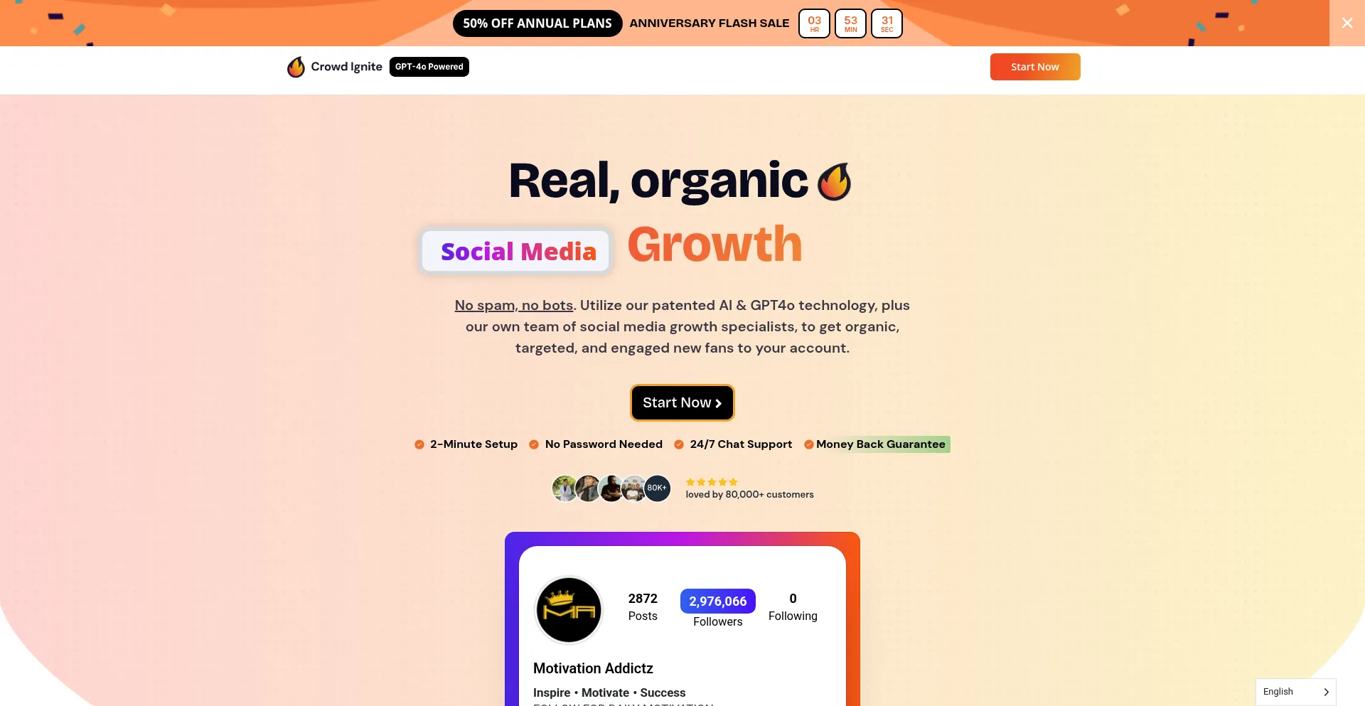Website screenshot of Crowdignite.io
