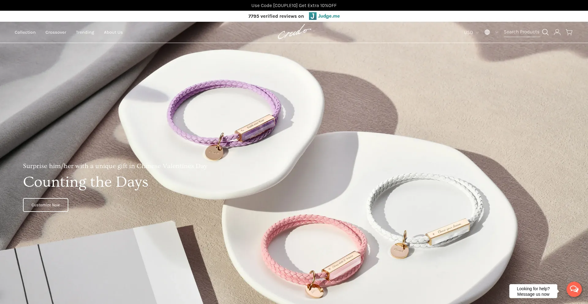 Website screenshot of Crudo-leather.com